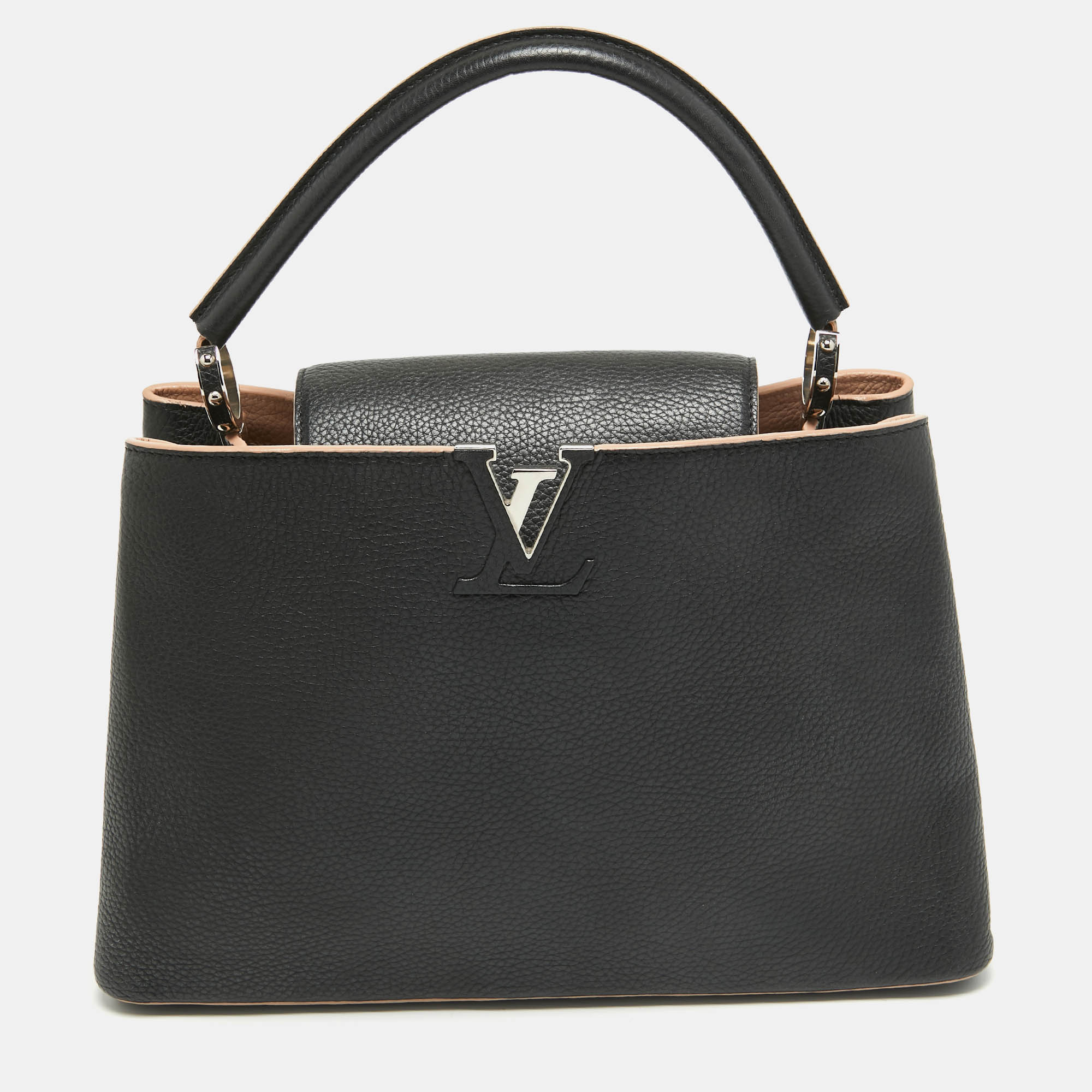 

Louis Vuitton Black Taurillon Leather Capucines MM Bag