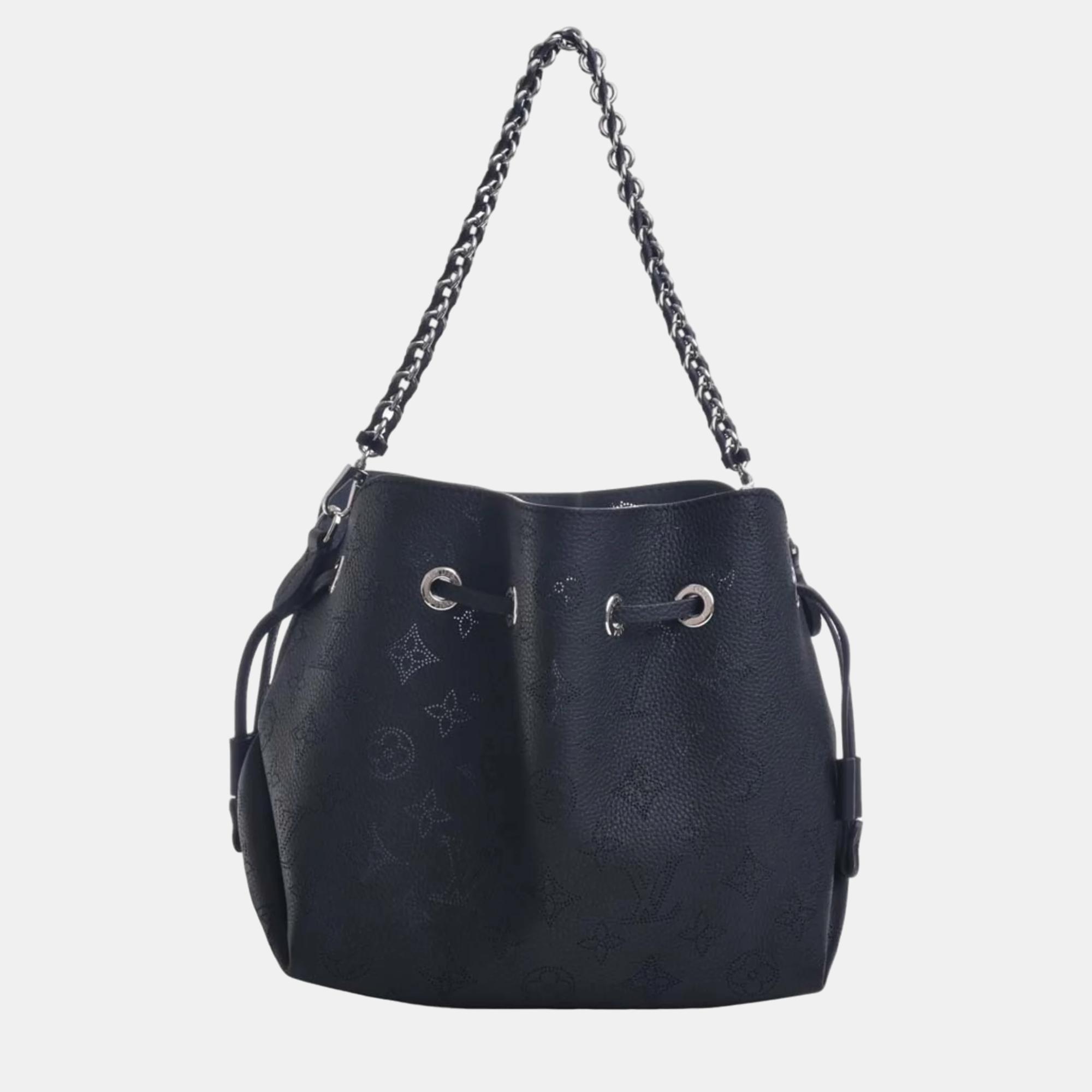 

Louis Vuitton Black Mahina Leather Bella Tote Bag