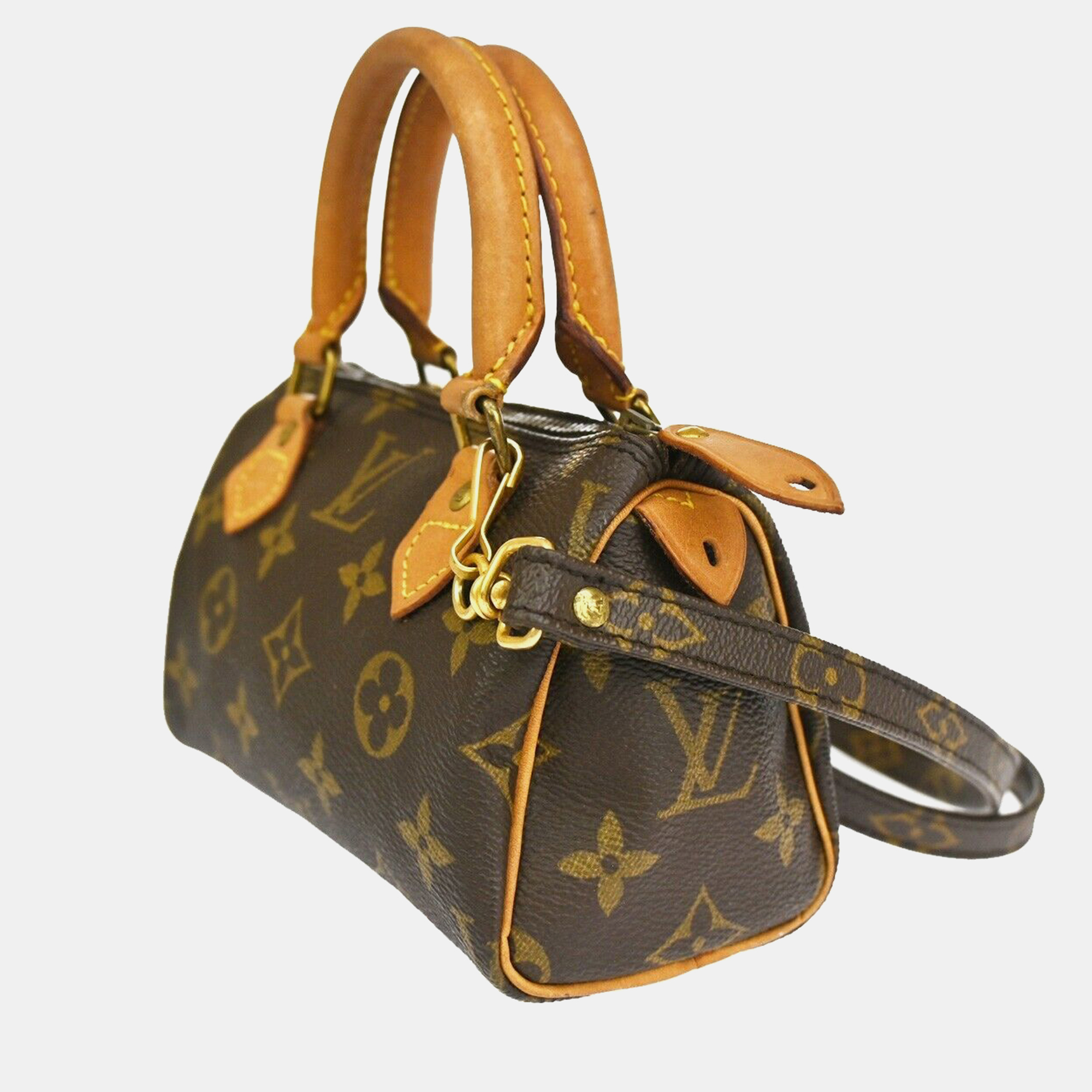 

Louis Vuitton Brown Coated Canvas, Leather Speedy Satchels