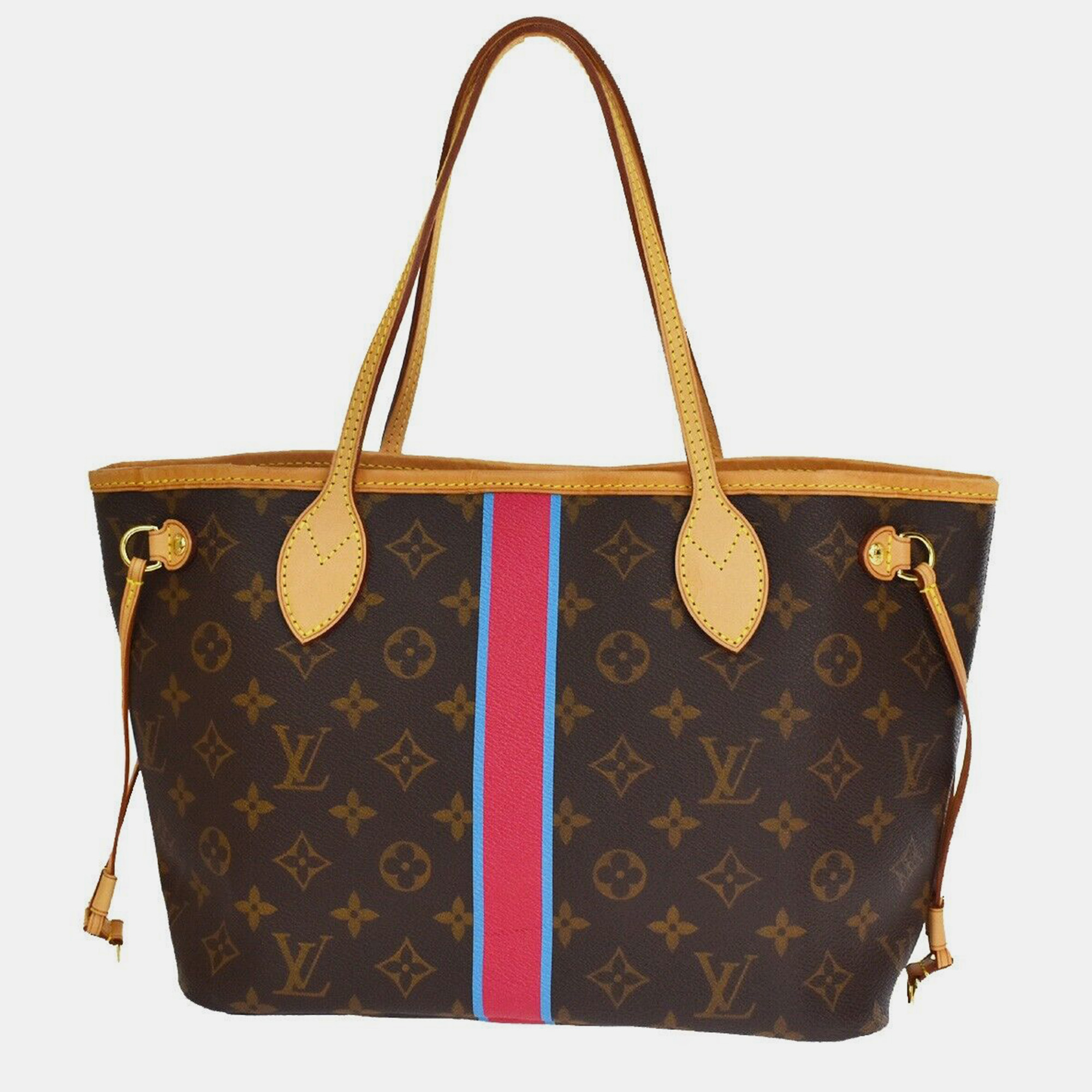 

Louis Vuitton Canvas, Leather PM Neverfull Totes, Brown