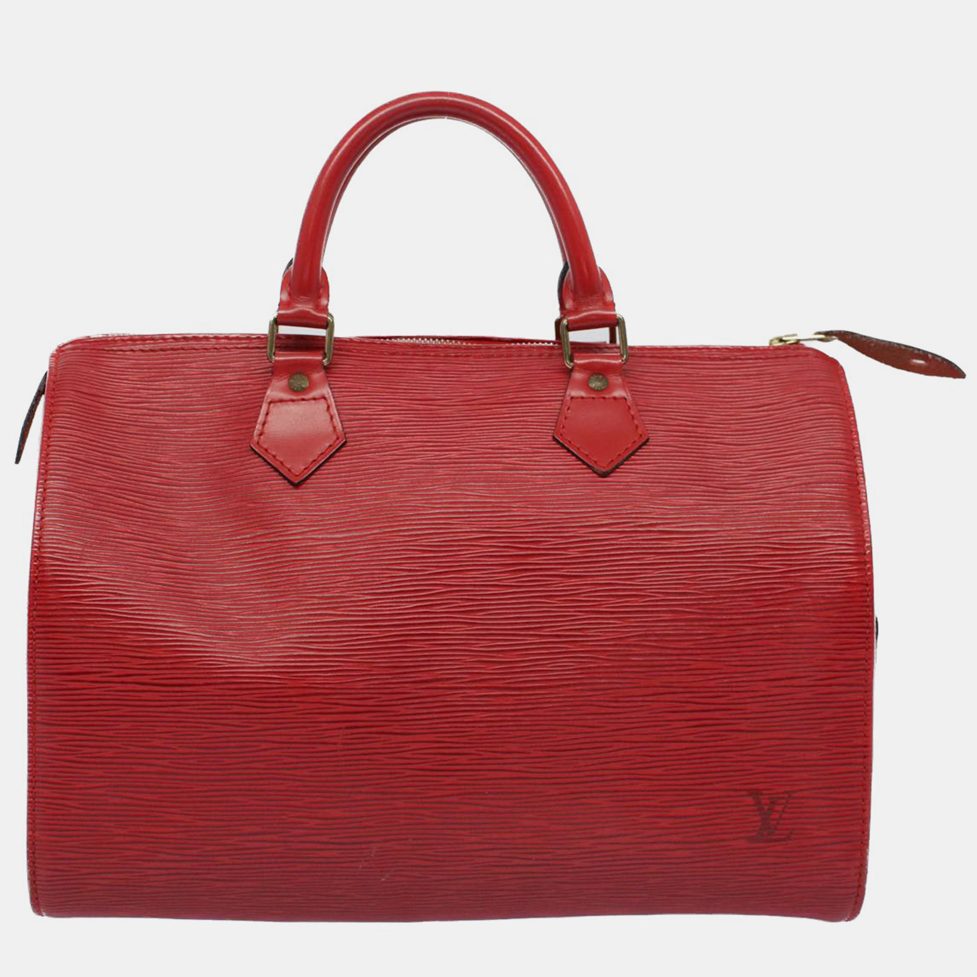 

Louis Vuitton Leather 30 Speedy Satchels, Red
