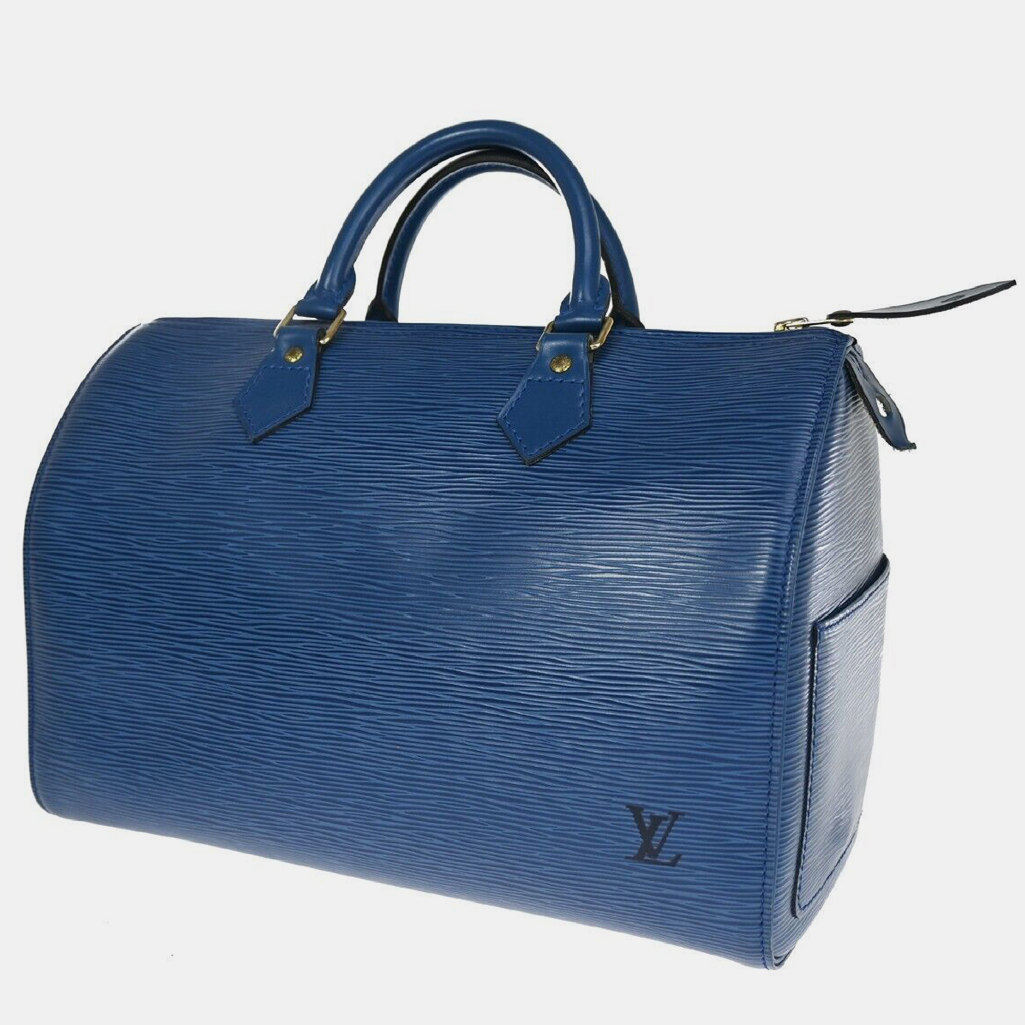 

Louis Vuitton Leather 30 Speedy Satchels, Blue