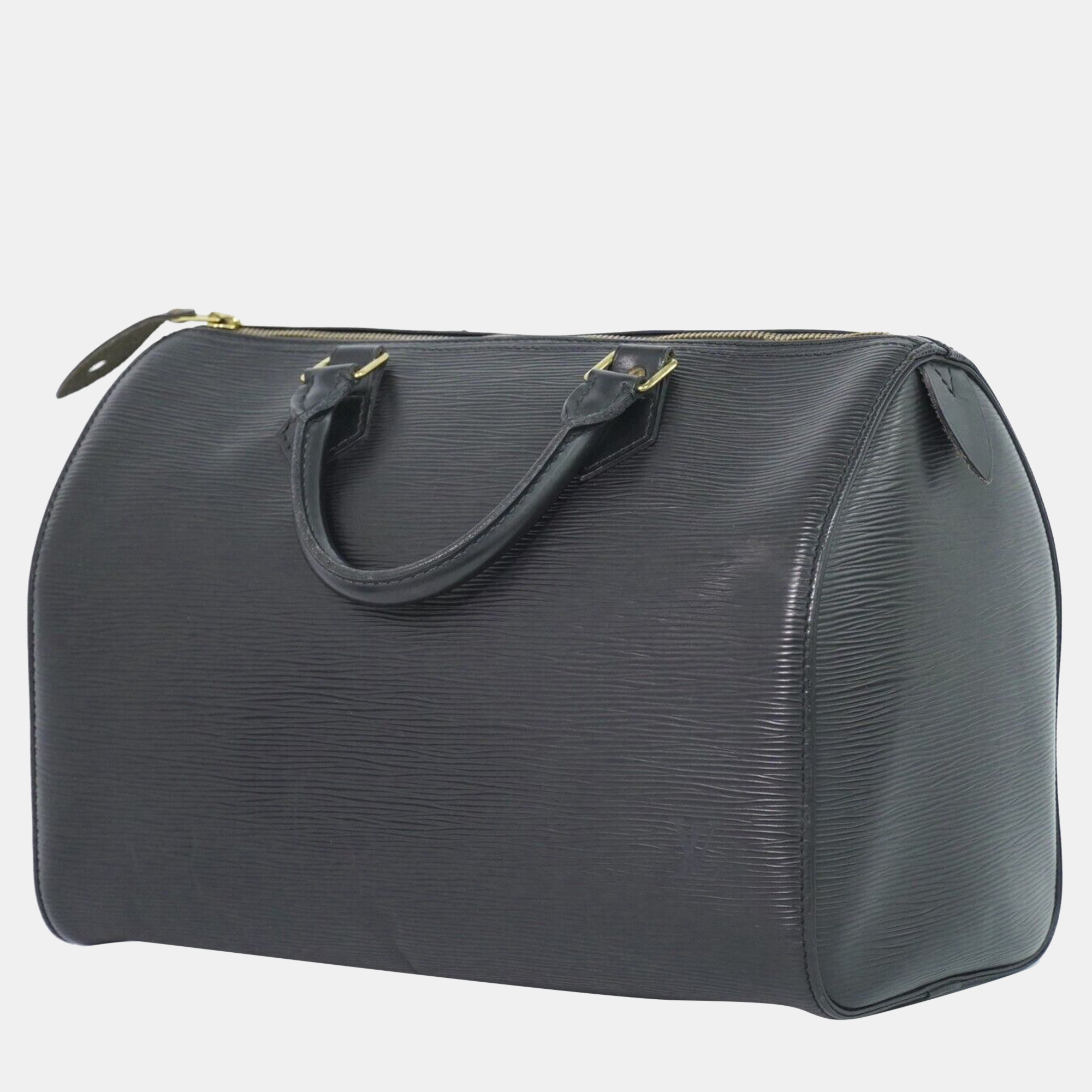 

Louis Vuitton Leather30 Speedy Satchels, Black