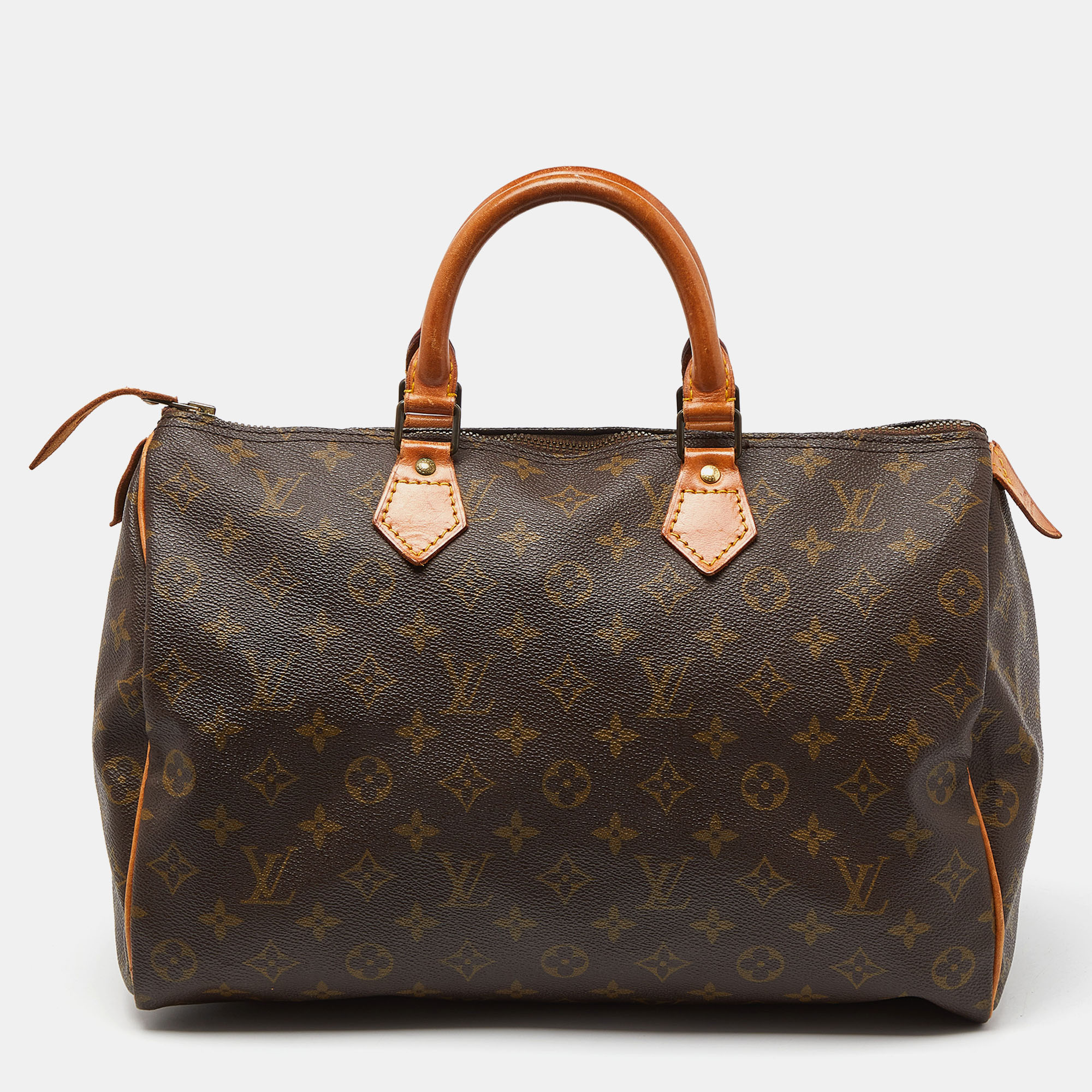 

Louis Vuitton Monogram Canvas Speedy 35 Bag, Brown