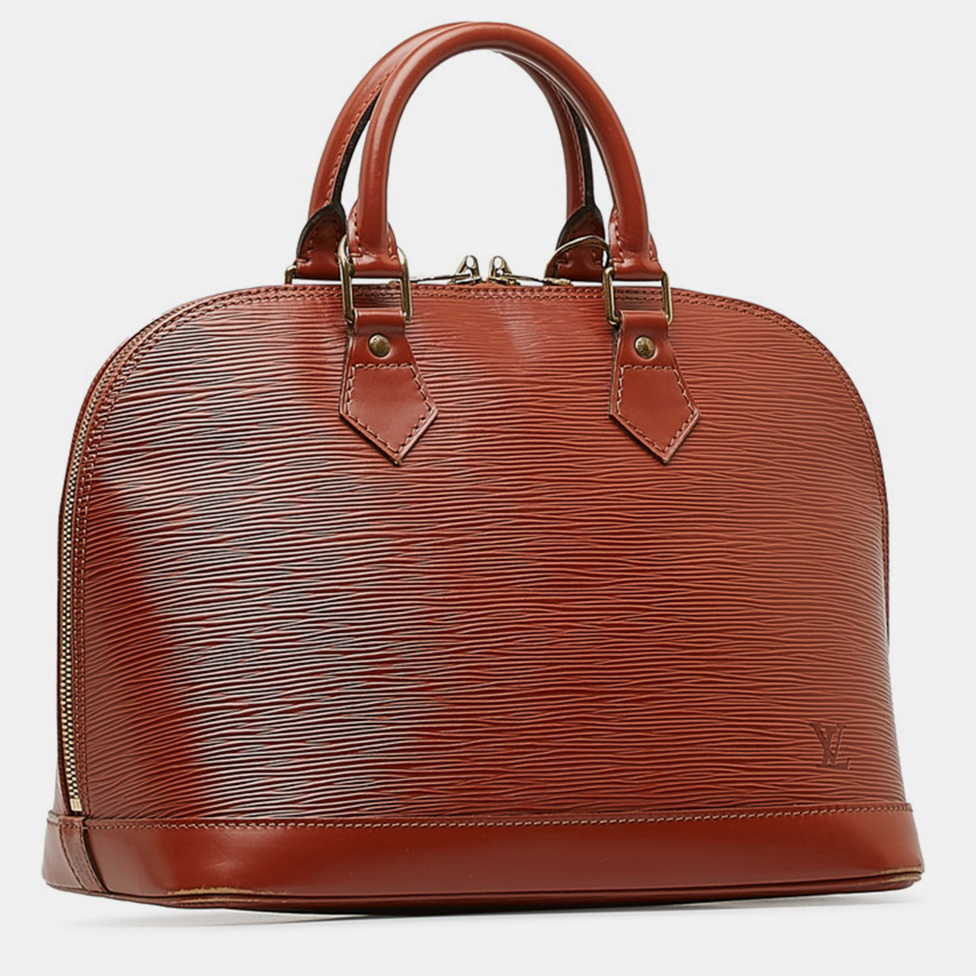 

Louis Vuitton Brown Leather Epi Alma PM Satchel Bag