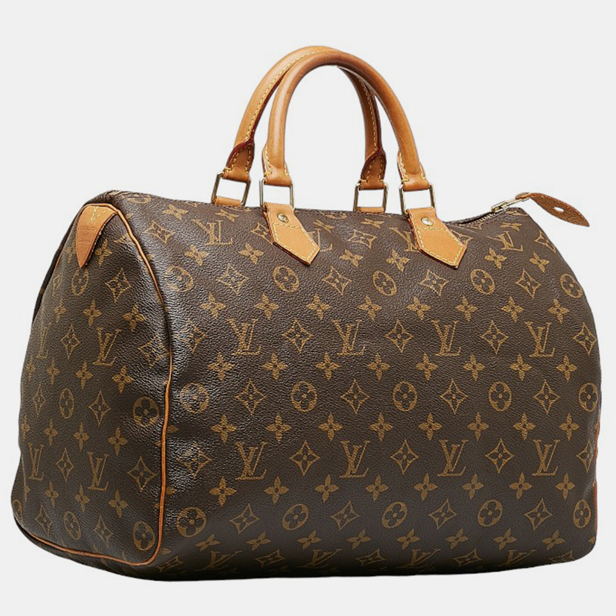 

Louis Vuitton Brown Canvas Monogram Speedy 35 Satchels Bag