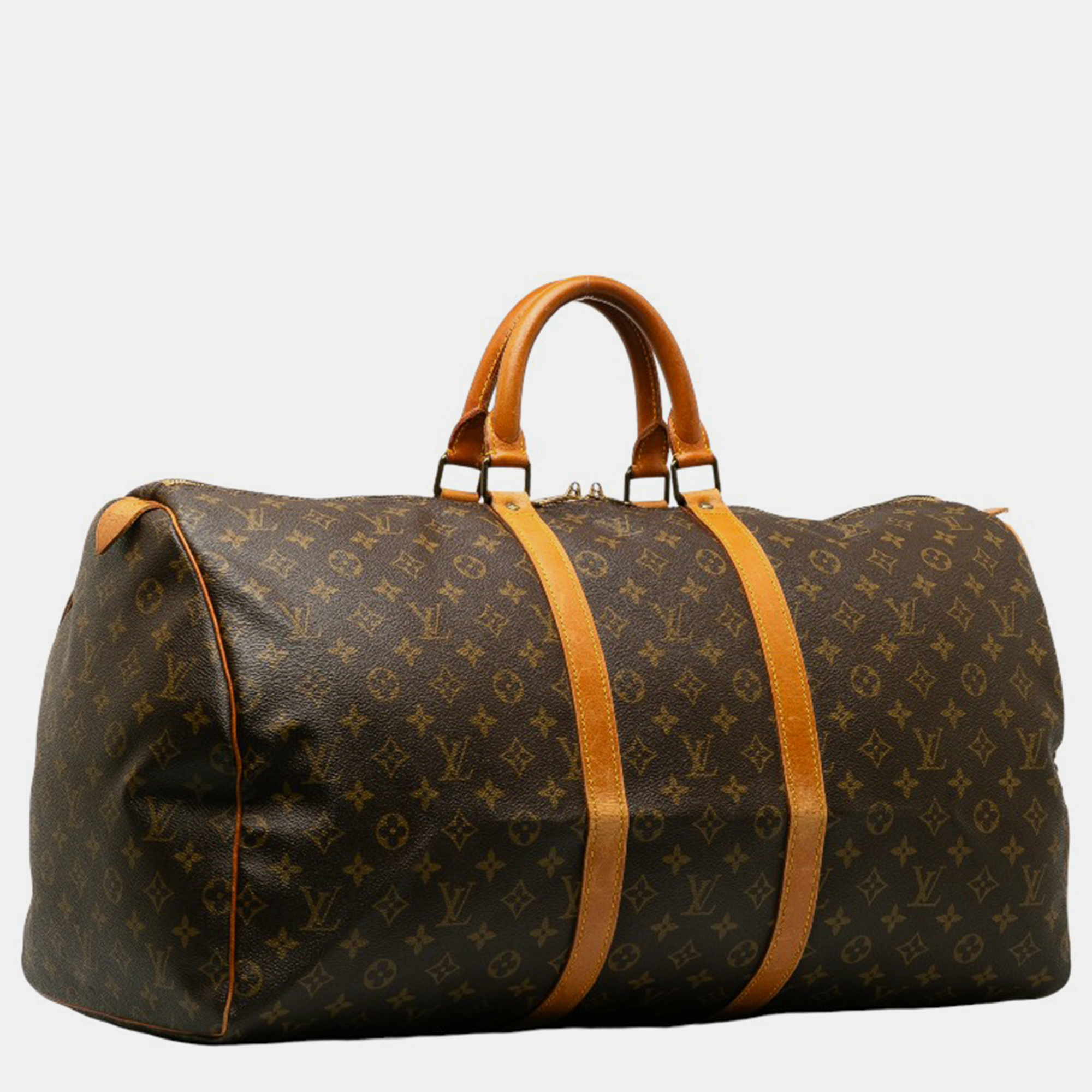 

Louis Vuitton Brown Canvas Monogram Keepall 55 Duffel Bag