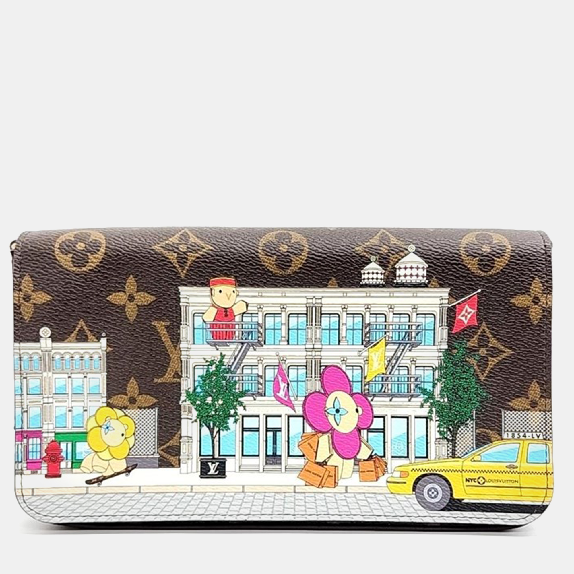 

Louis Vuitton Brown Monogram Canvas Vivienne New York Soho Pochette Felicie Clutch Bag, Multicolor