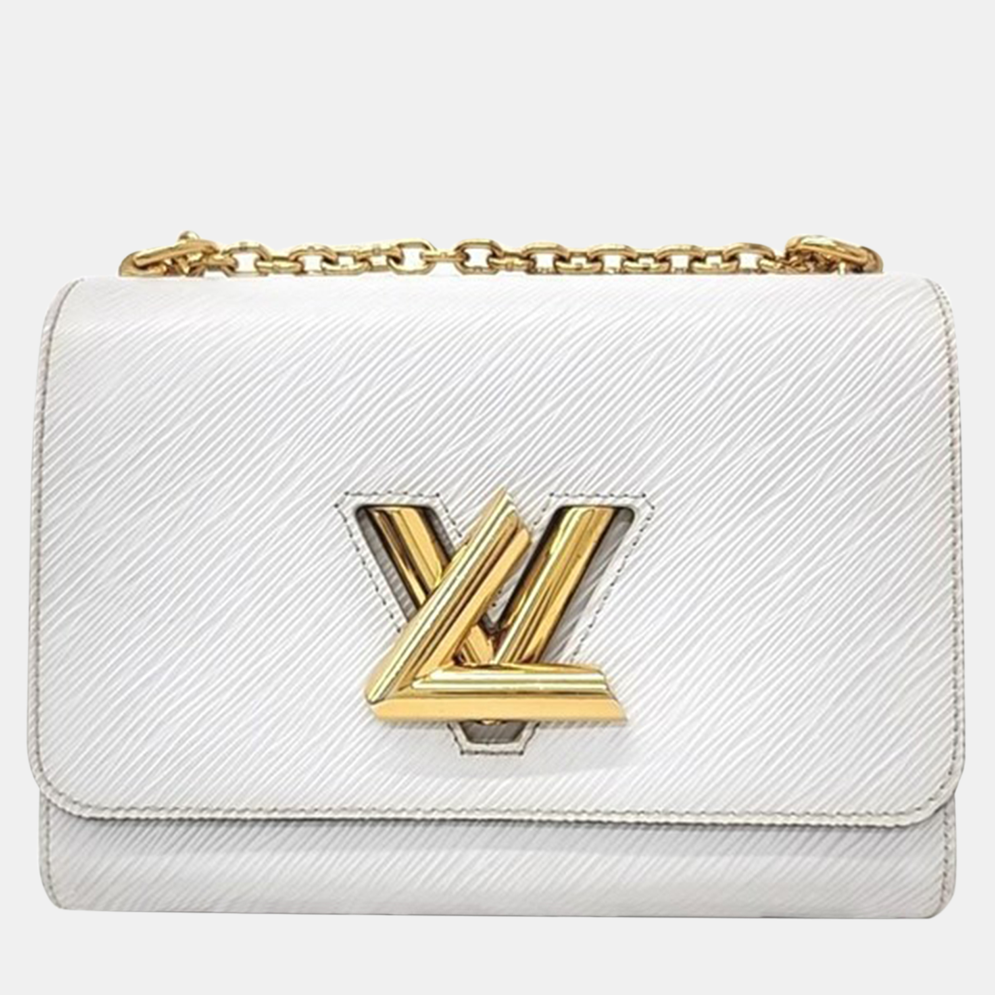 Pre-owned Louis Vuitton Epi Twist Mm Bag Handbag In White