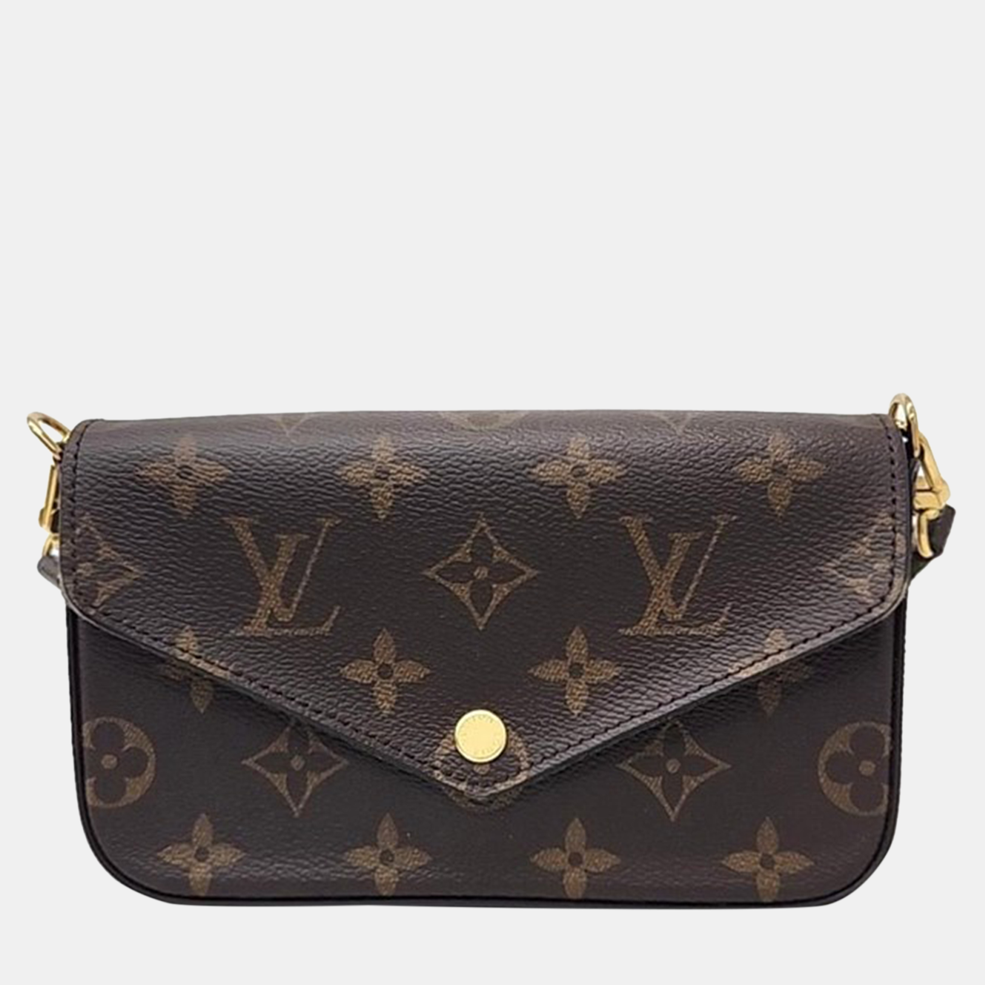Pre-owned Louis Vuitton Pochette Strap & Go M80091 Bag In Brown