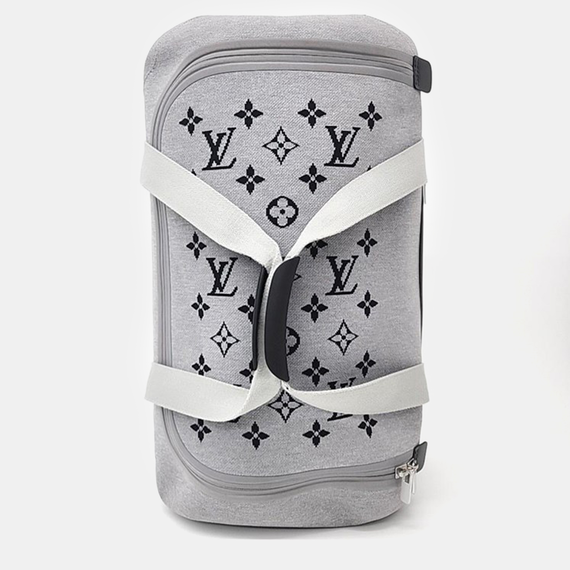 

Louis Vuitton Gray Fabric Horizon Soft 55 Duffel Bag, Grey