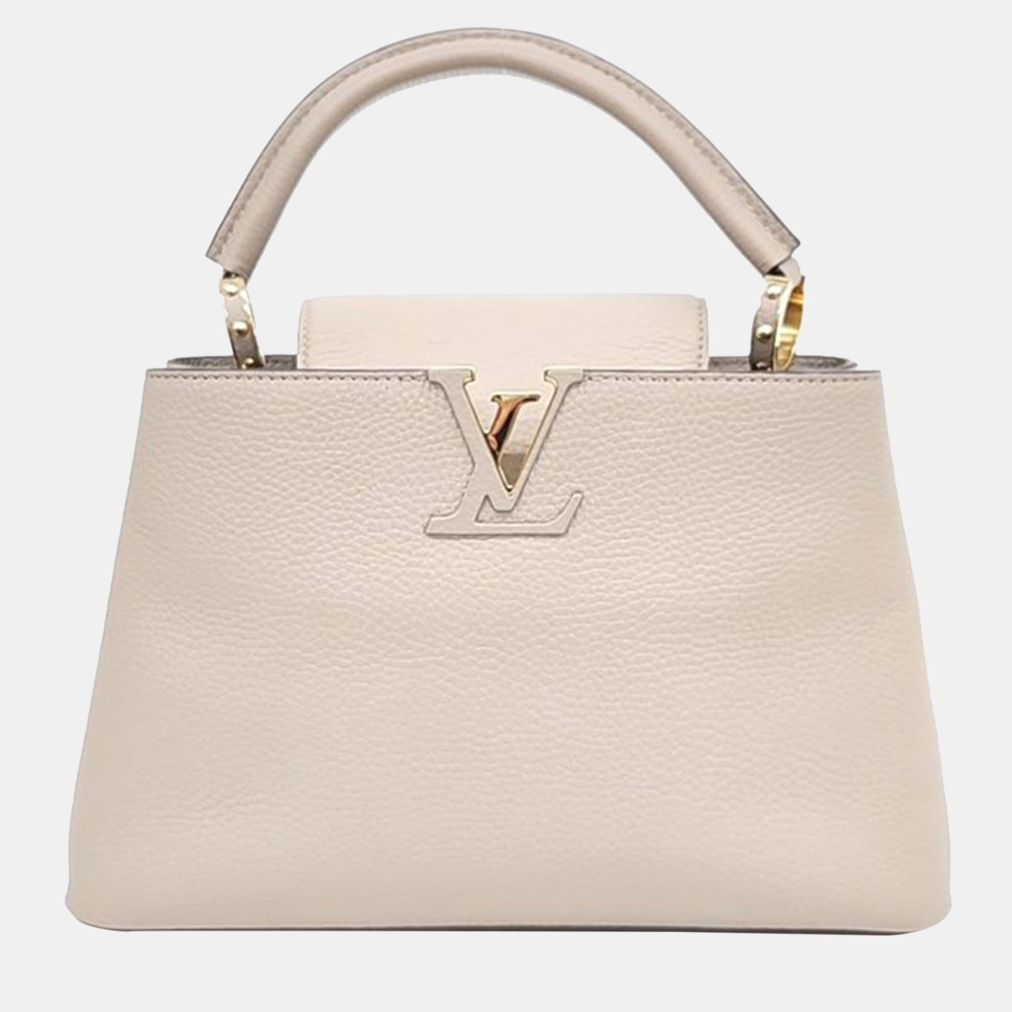 Pre-owned Louis Vuitton Capucines Pm M42253 Handbag In White