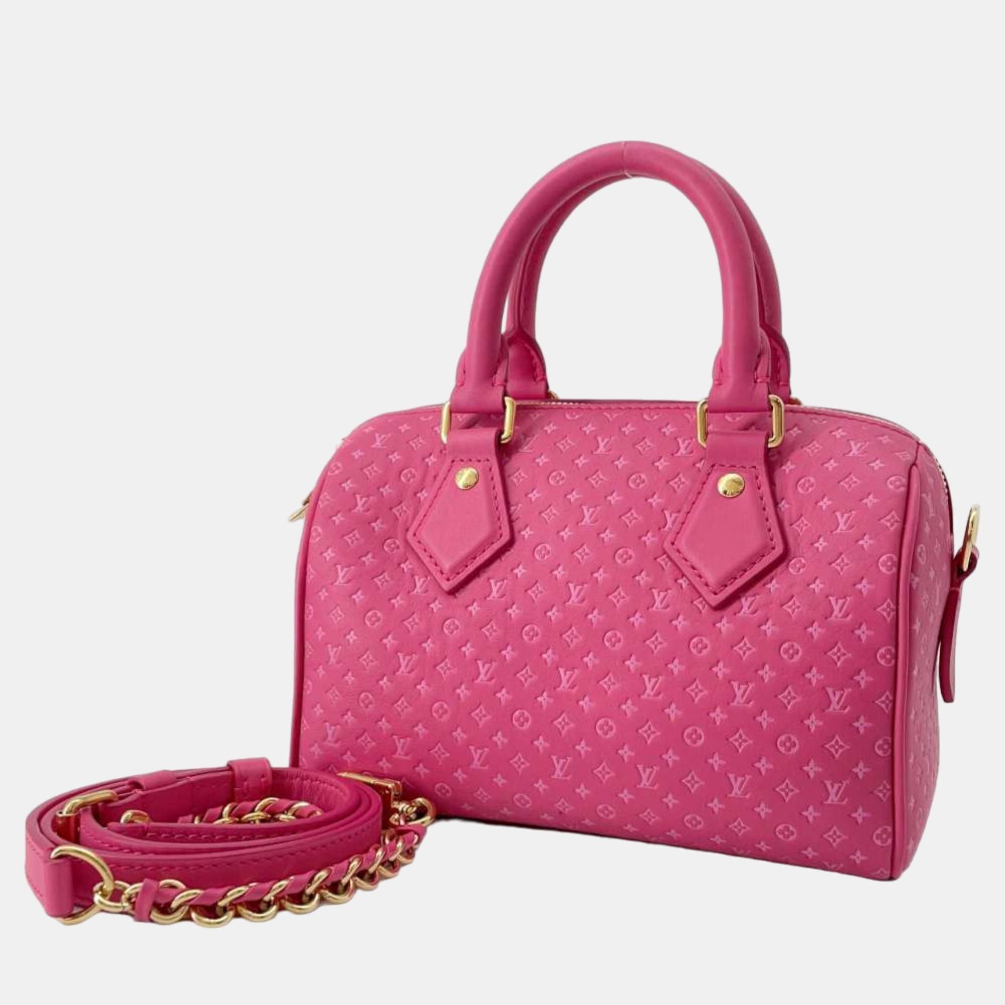 

Louis Vuitton Pink Nanogram Speedy Bandouliere 20 Bag