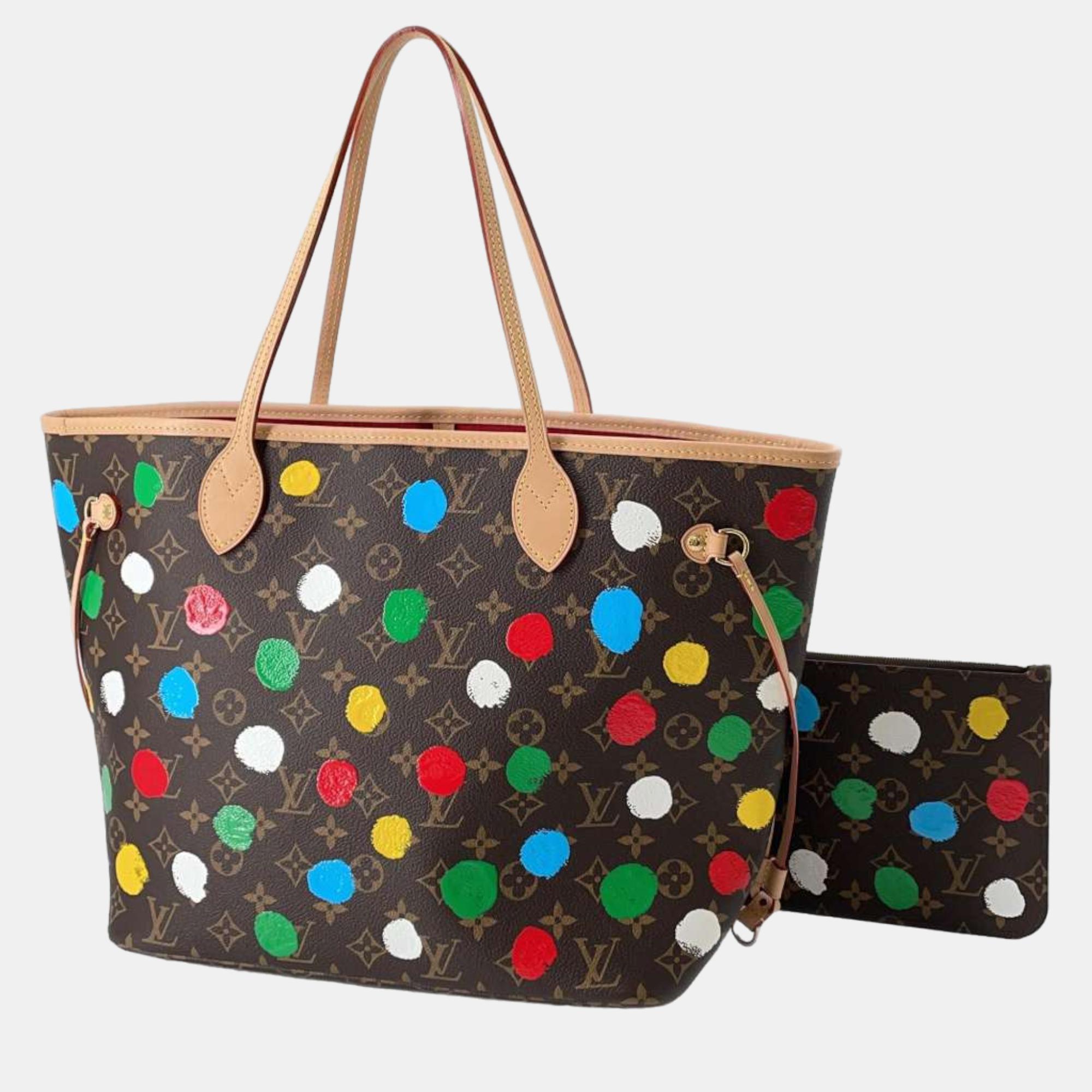 

Louis Vuitton x YK Monogram Painted Dots Neverfull MM Bag, Multicolor