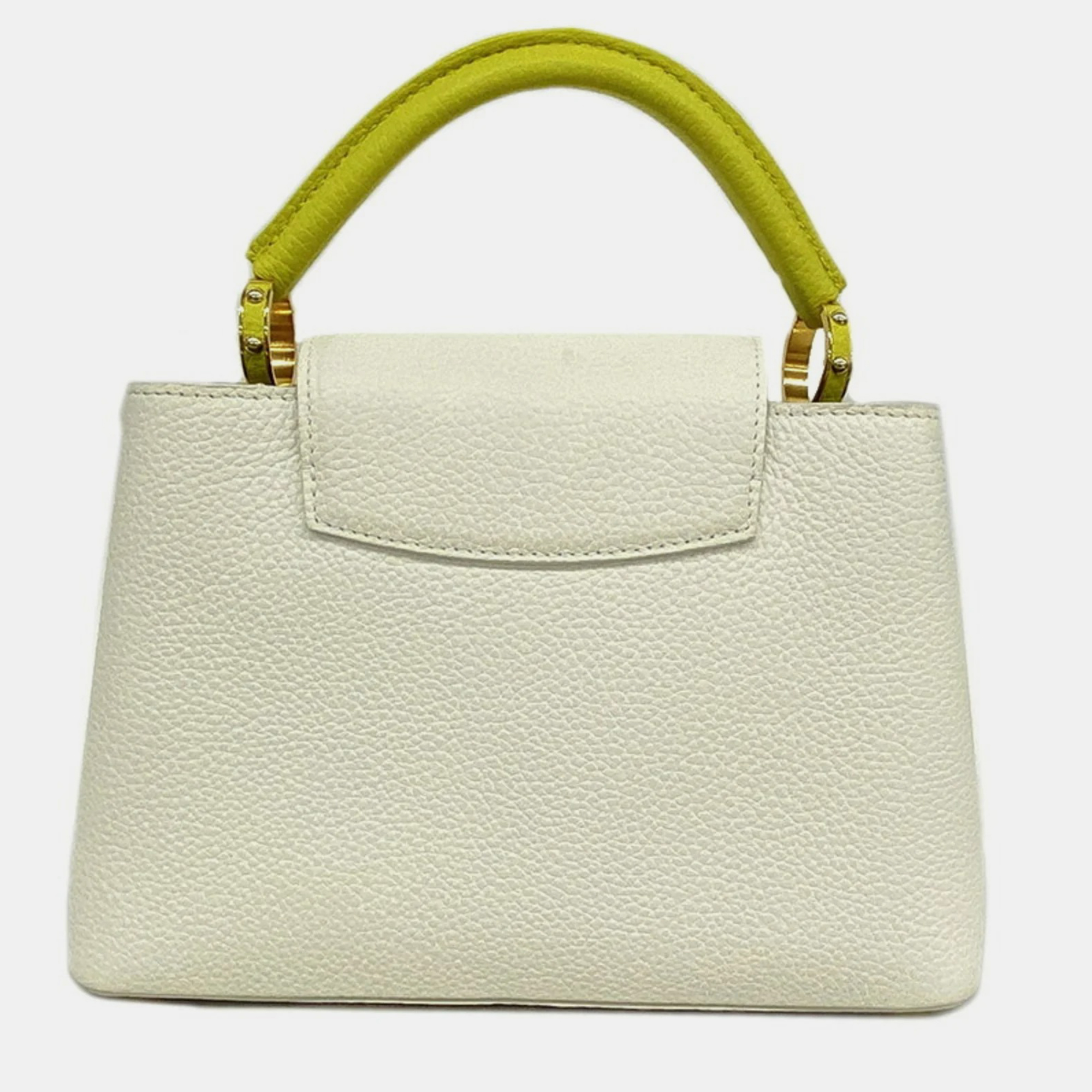 

Louis Vuitton Leather BB Capucines Top Handle Bags, White