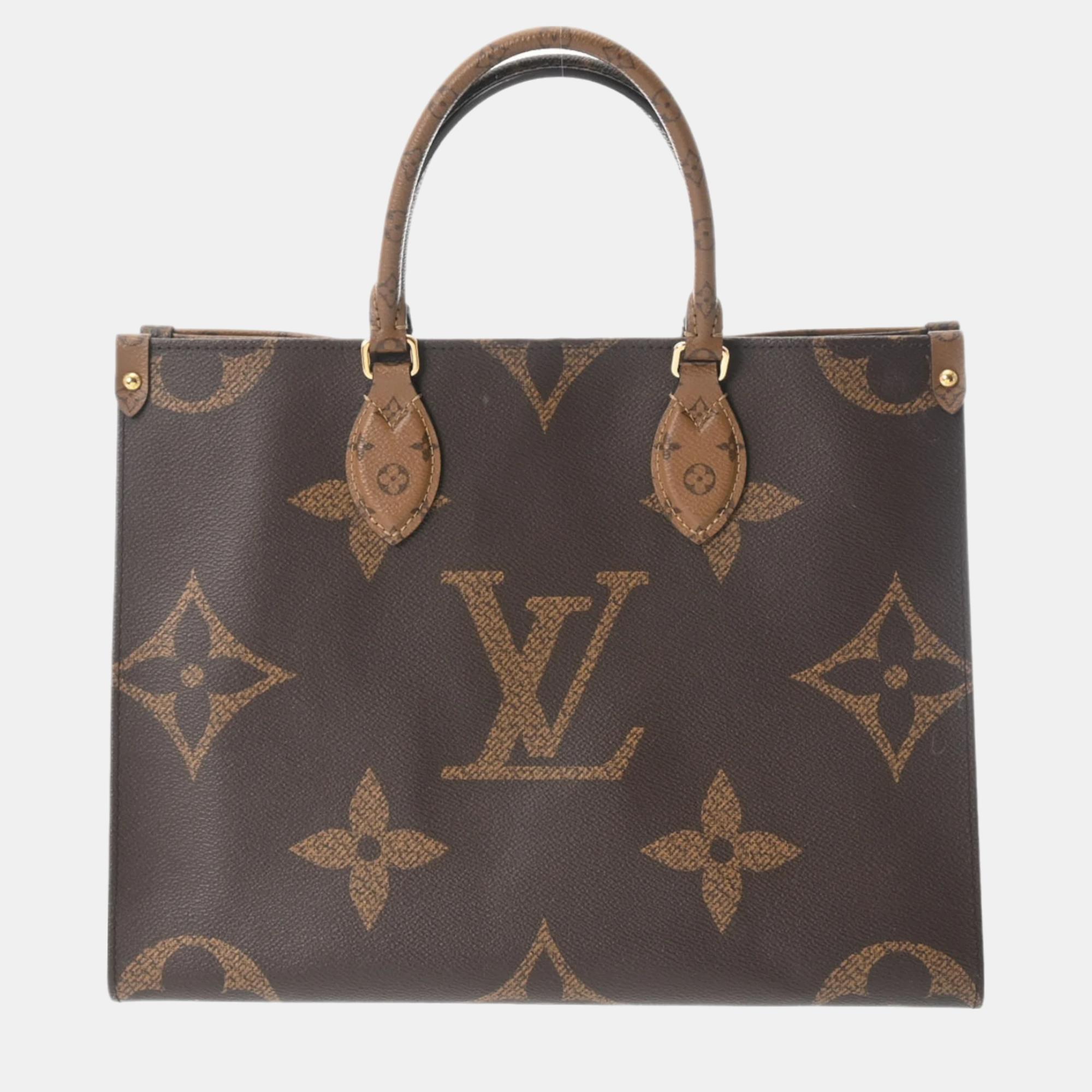 

Louis Vuitton Brown Giant Monogram Canvas GM Onthego Totes