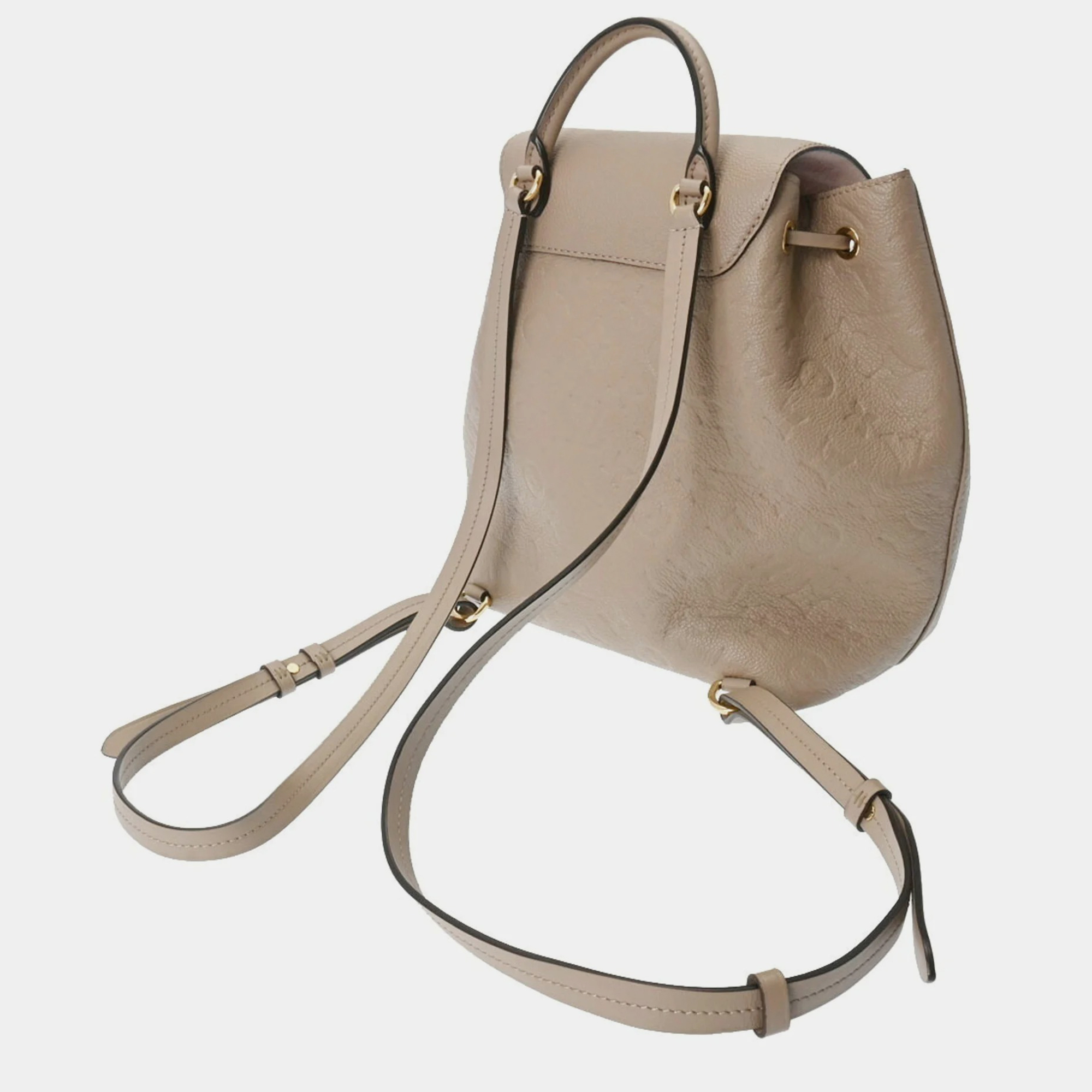 

Louis Vuitton Monogram Empreinte Montsouris PM Backpack, Beige