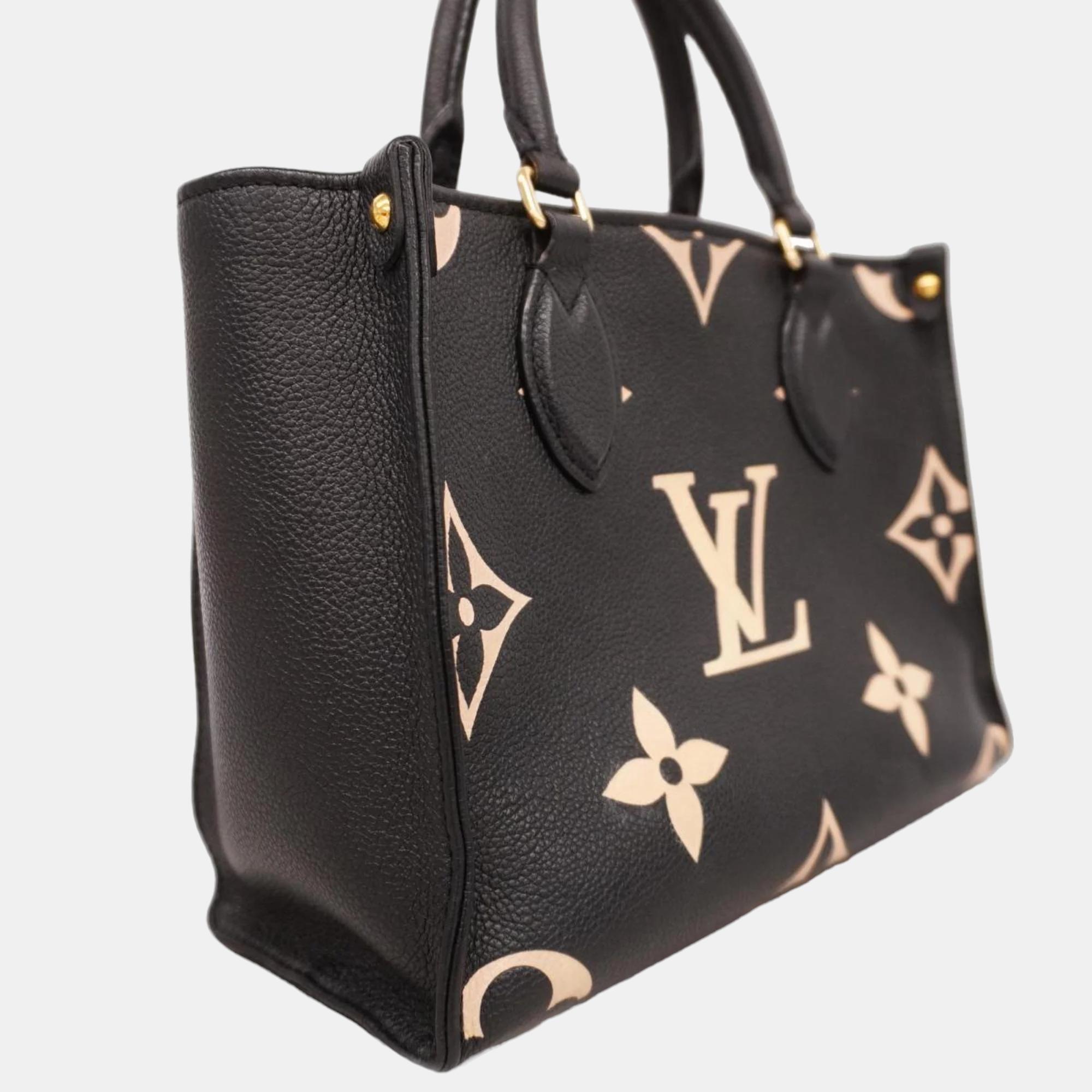 

Louis Vuitton Leather  Onthego Totes, Black
