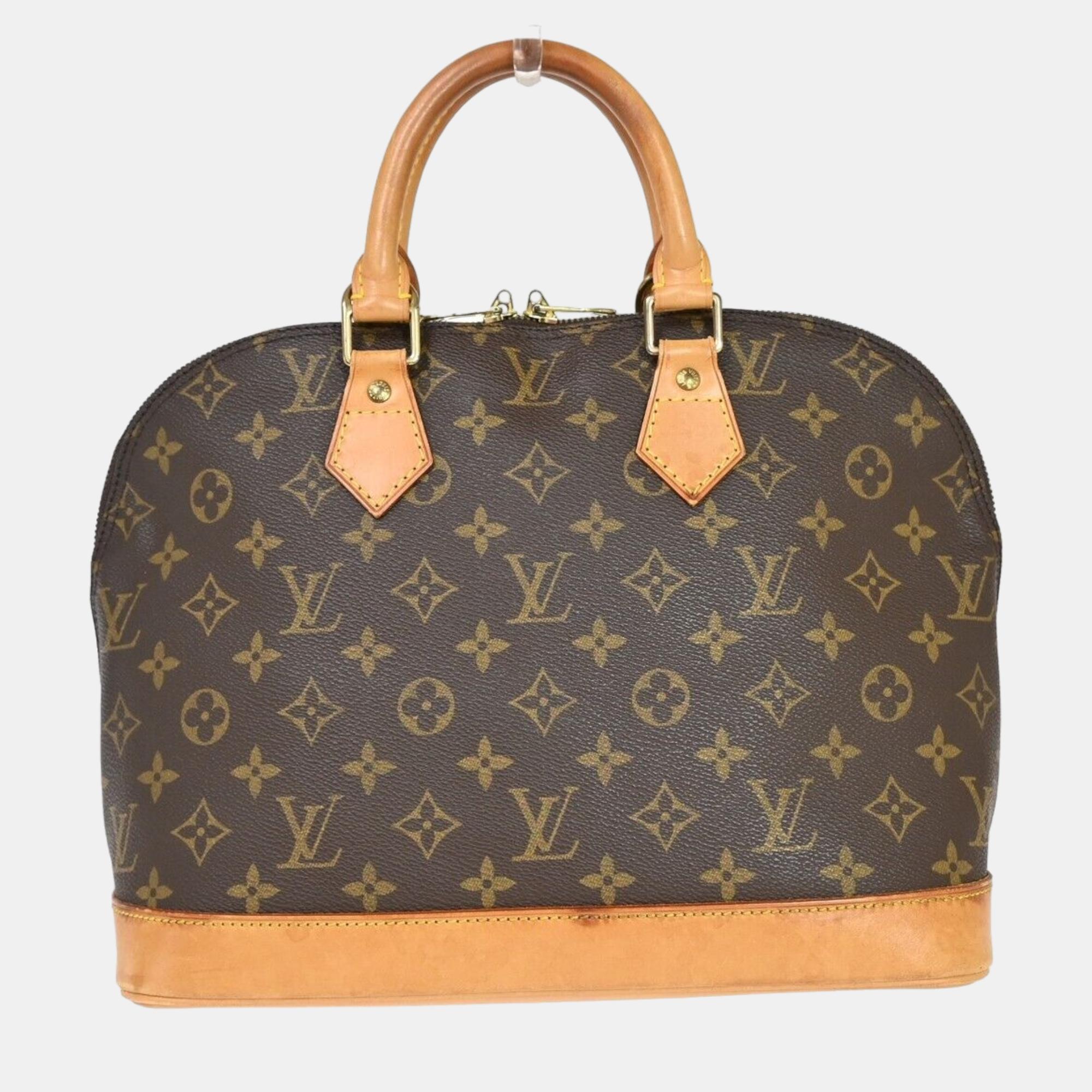 

Louis Vuitton Brown Monogram Canvas Alma PM Satchel