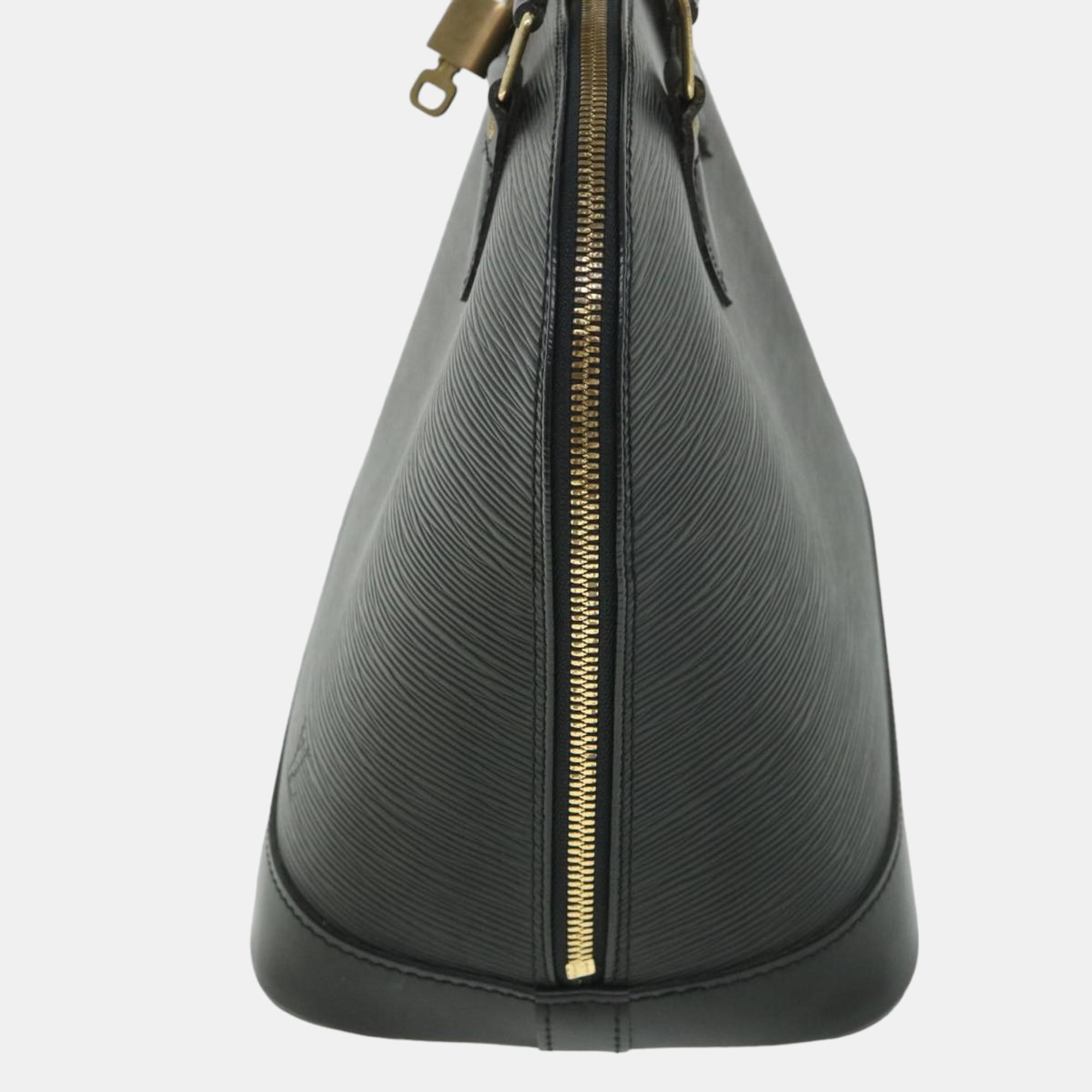 

Louis Vuitton Black Epi Leather Alma PM Satchel
