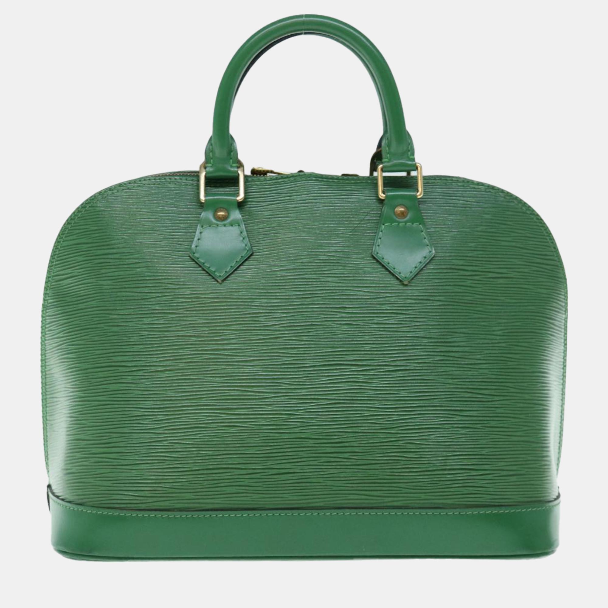 

Louis Vuitton Green Epi Leather Alma PM Satchel