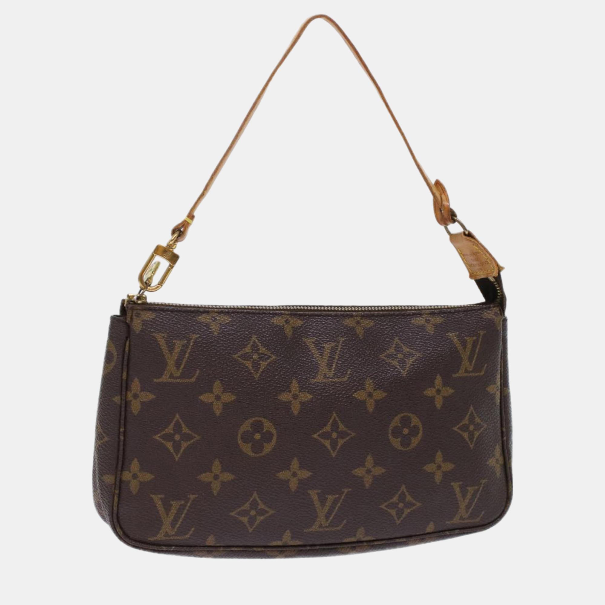 

Louis Vuitton Brown Monogram Canvas Pochette Accessoires Clutch Bag