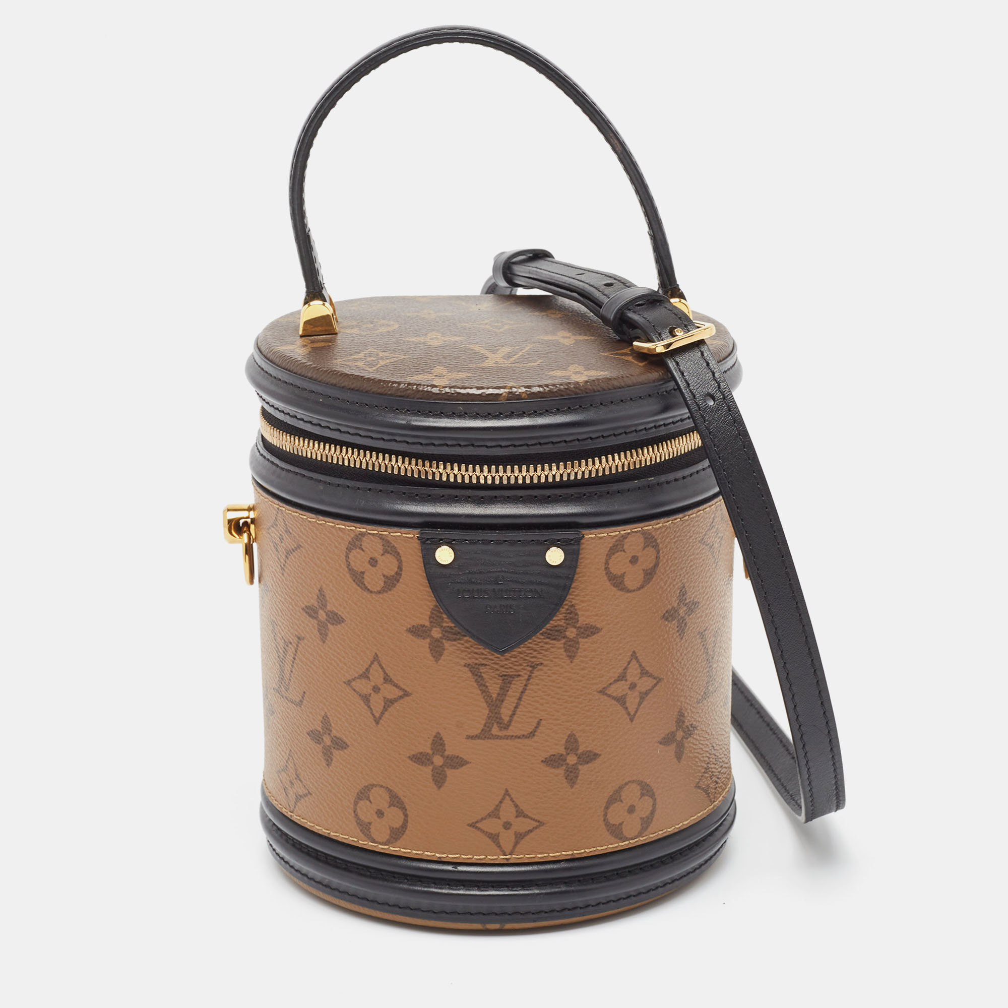 Pre-owned Louis Vuitton Monogram Reverse Canvas Cannes Bag In Brown