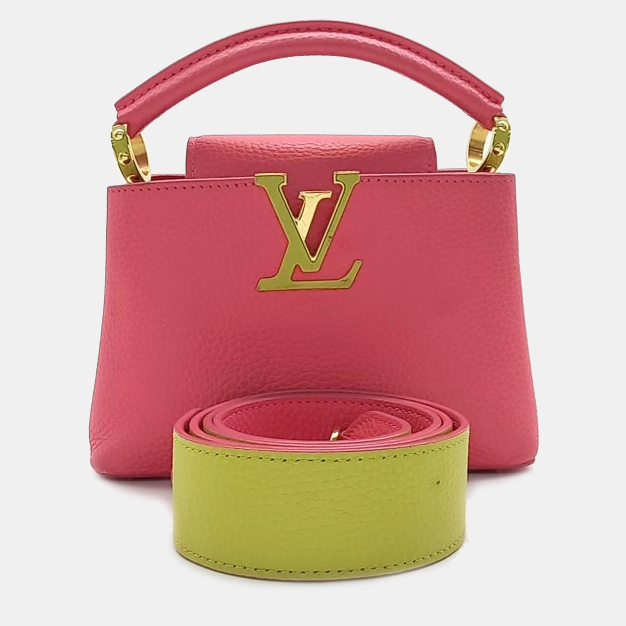 Pre-owned Louis Vuitton Capucines Mini M59440 Handbag In Pink