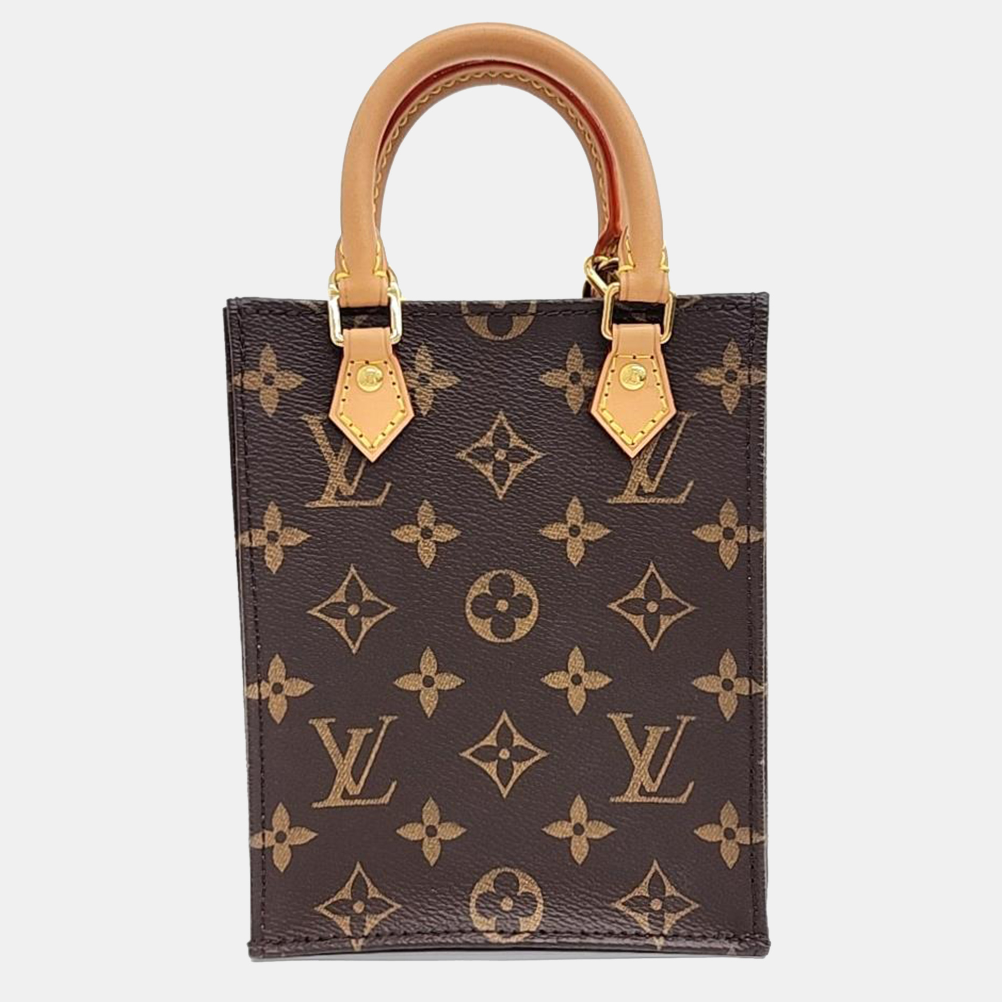 

Louis Vuitton Brown Monogram Canvas Petit Sac Plat Tote Bag