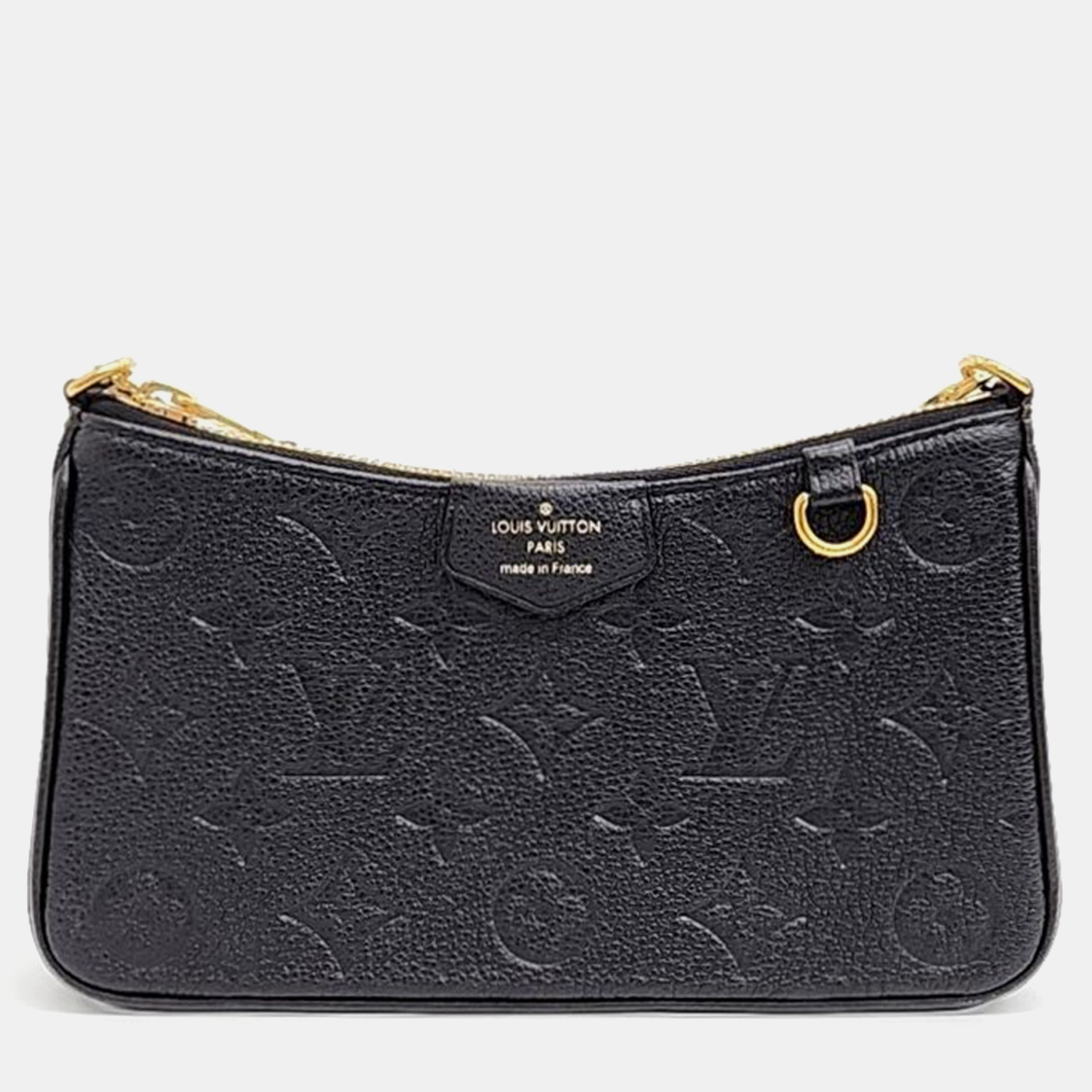 Pre-owned Louis Vuitton Empreinte Easy Pouch On Strap M80349 In Black
