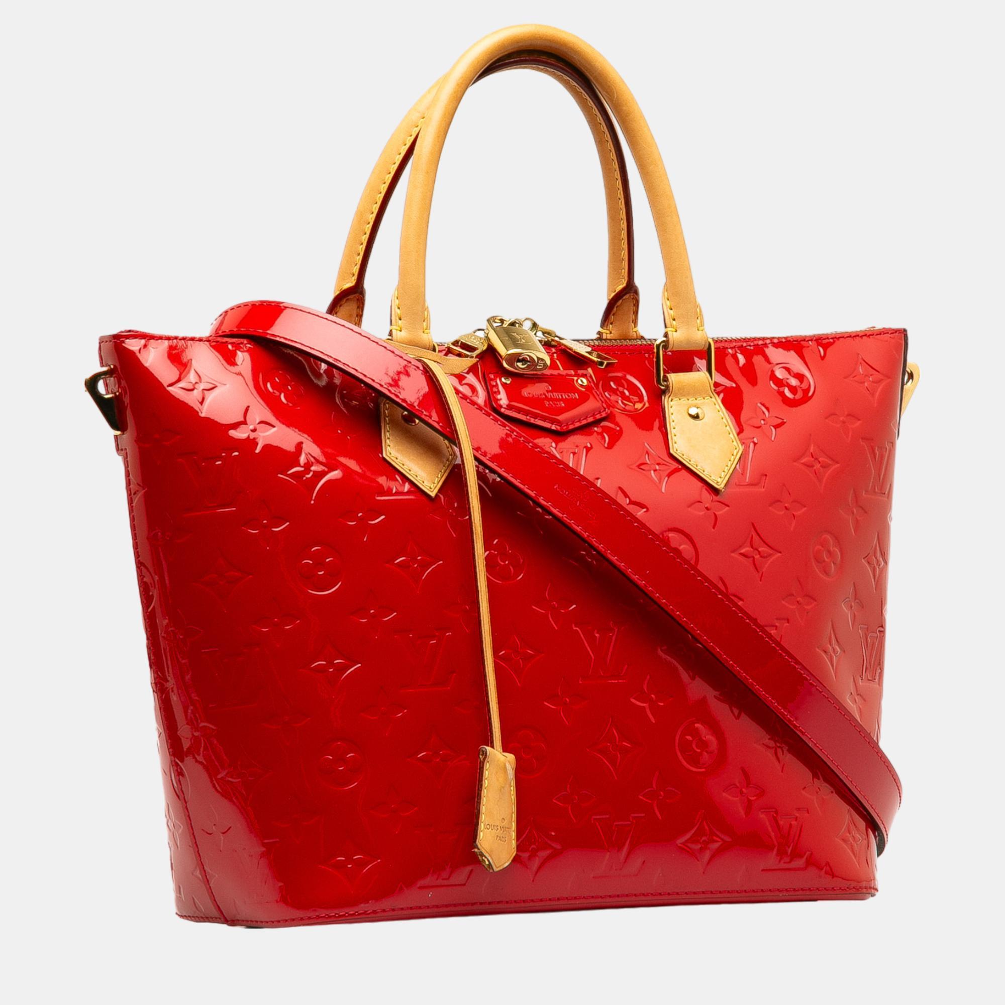 

Louis Vuitton Red Monogram Vernis Montebello PM