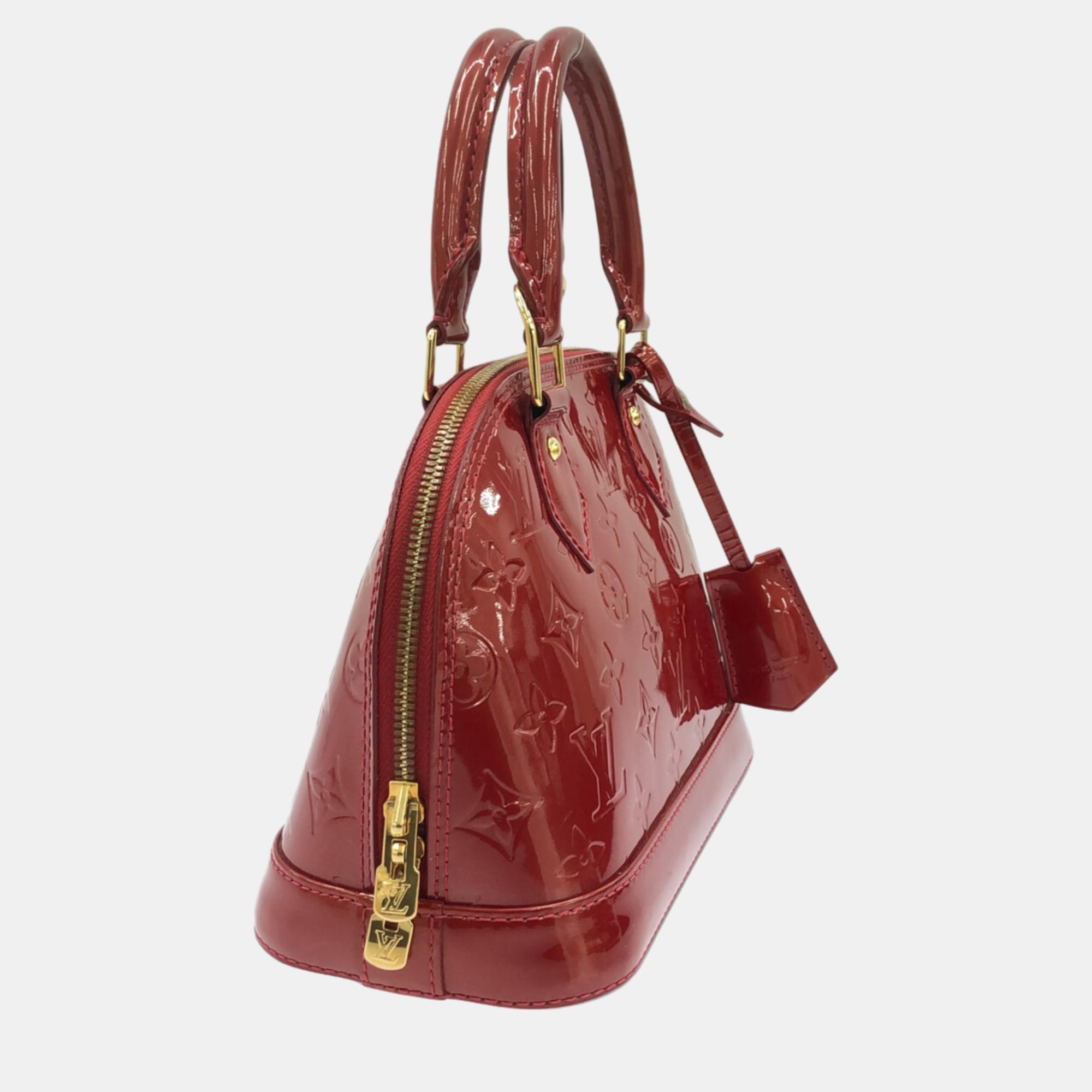 

Louis Vuitton Red Monogram Vernis Alma BB