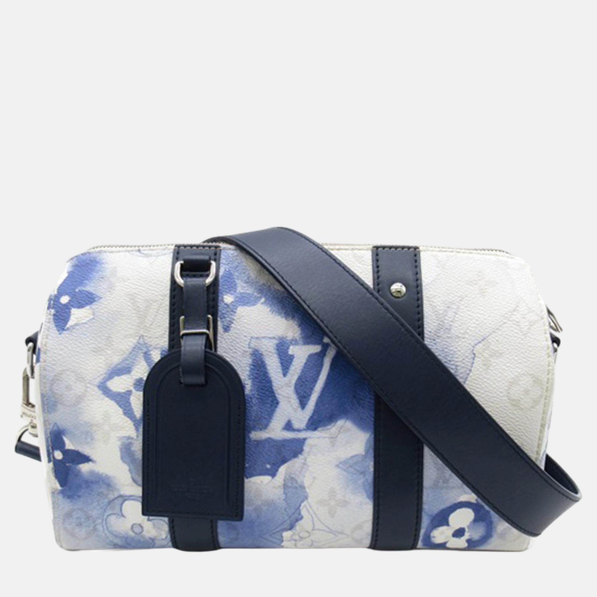 

Louis Vuitton Blue/White Monogram Watercolor City Keepall