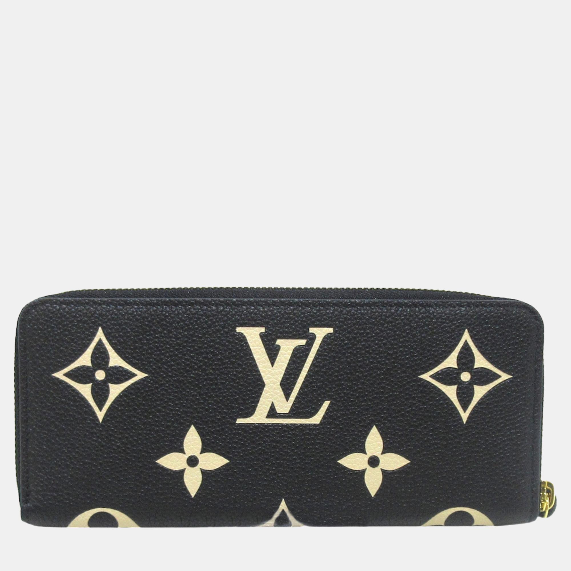 

Louis Vuitton Black Monogram Empreinte Giant Zippy Wallet