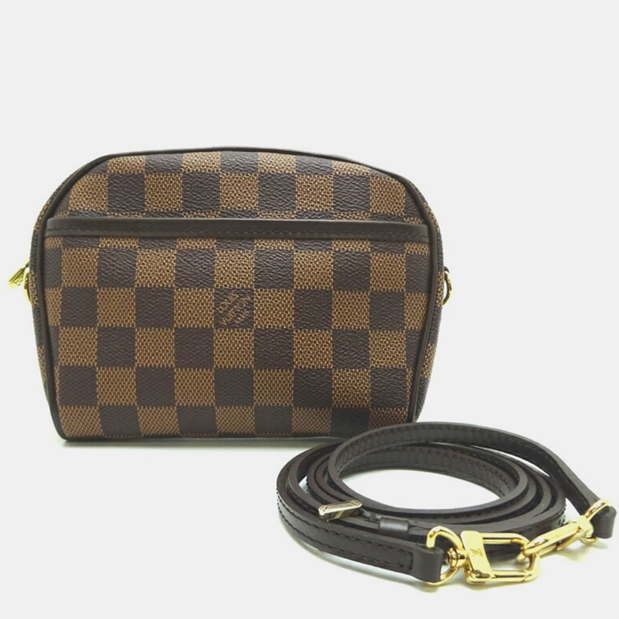 

Louis Vuitton Brown Canvas Damier Ebene Pochette Ipanema Crossbody Bag