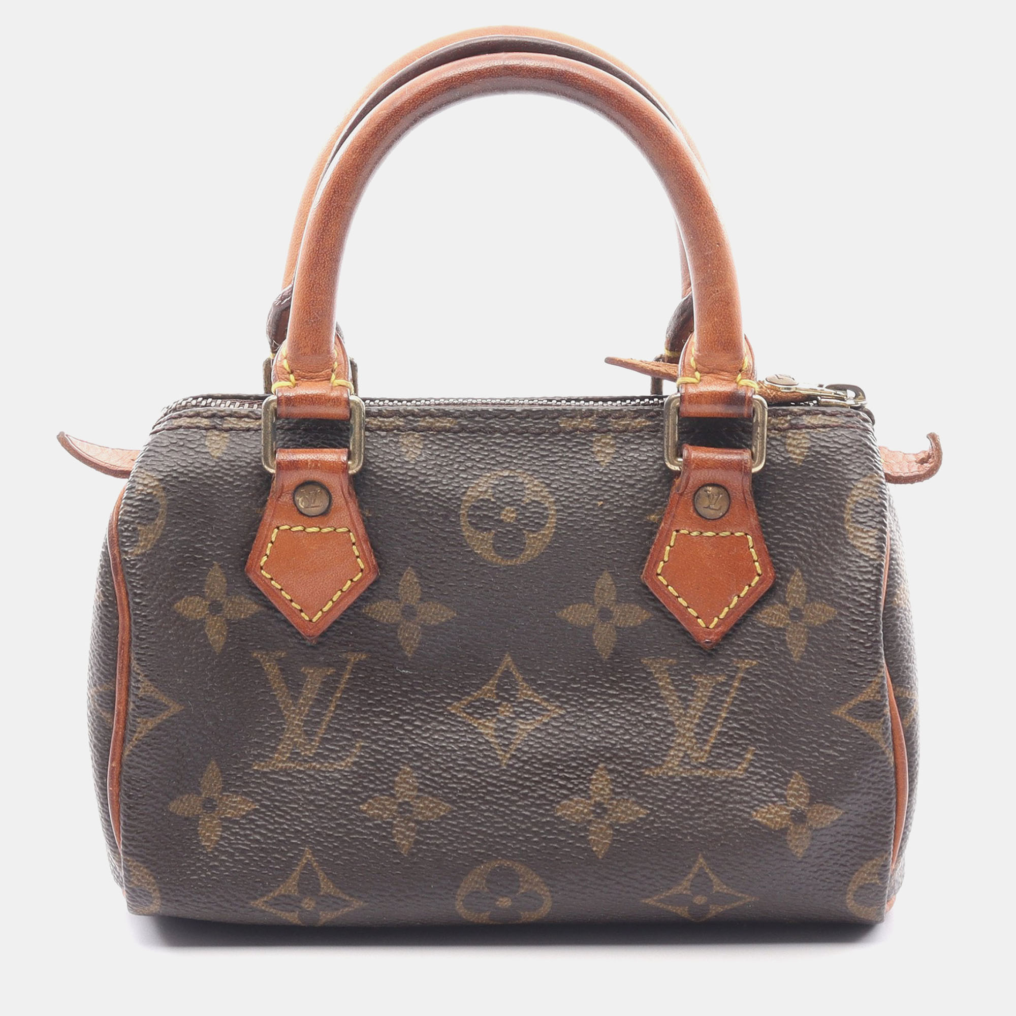 

Louis Vuitton Mini speedy Monogram Handbag PVC Leather Brown