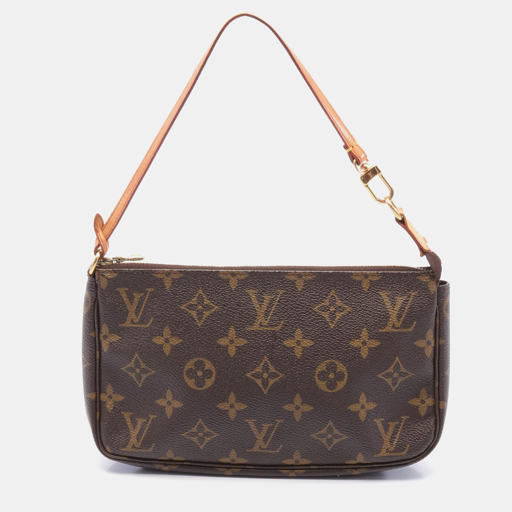 

Louis Vuitton Pochette Accessoires Monogram Handbag PVC Leather Brown