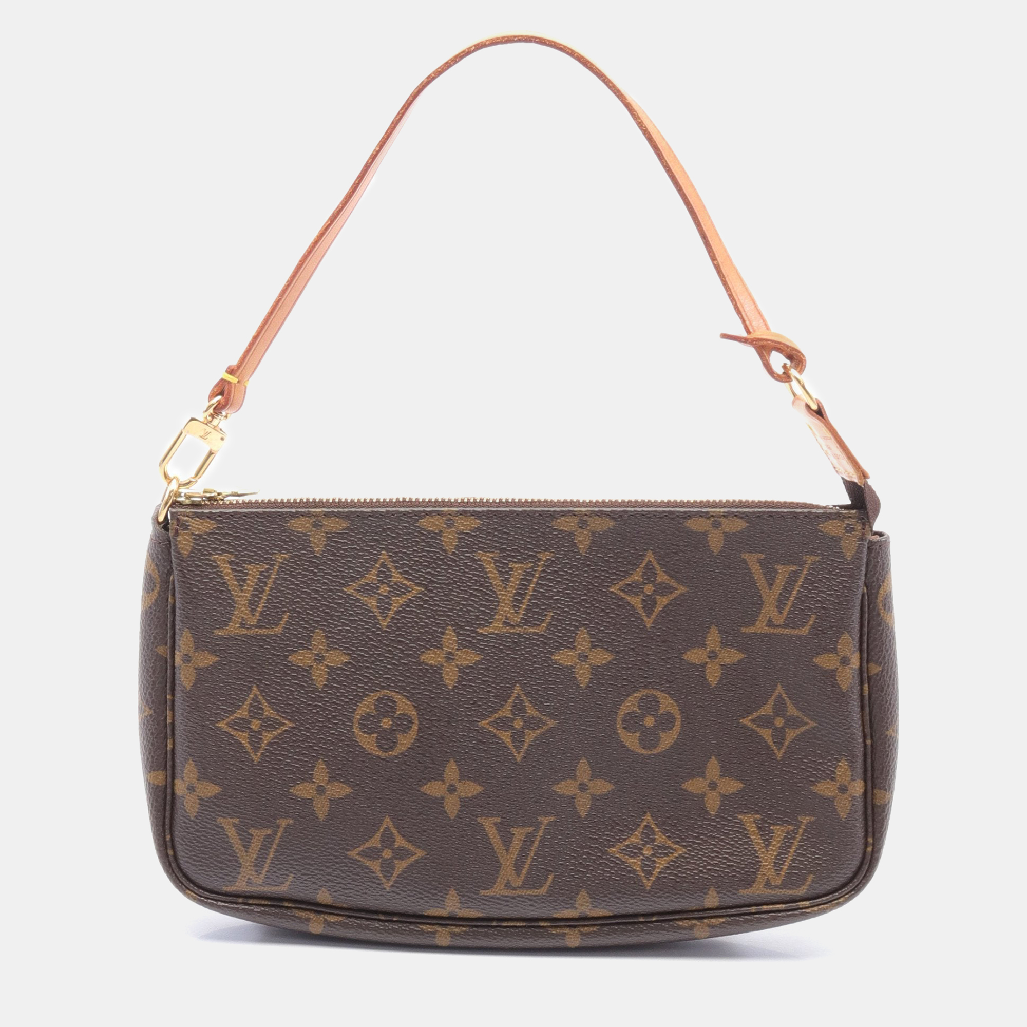 

Louis Vuitton Pochette Accessoires Monogram Handbag PVC Leather Brown
