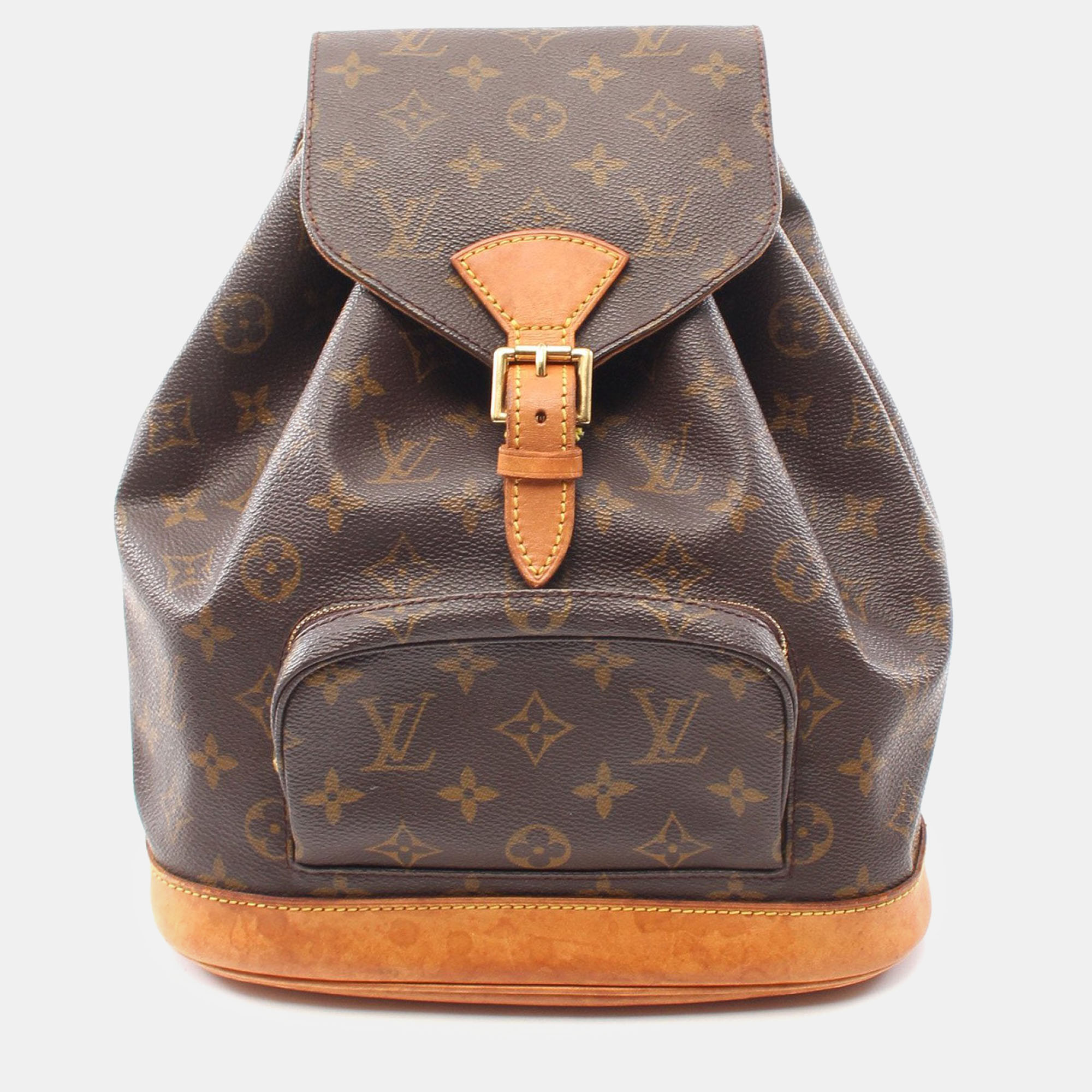 

Louis Vuitton Montsouris MM Monogram Backpack Rucksack PVC Leather Brown