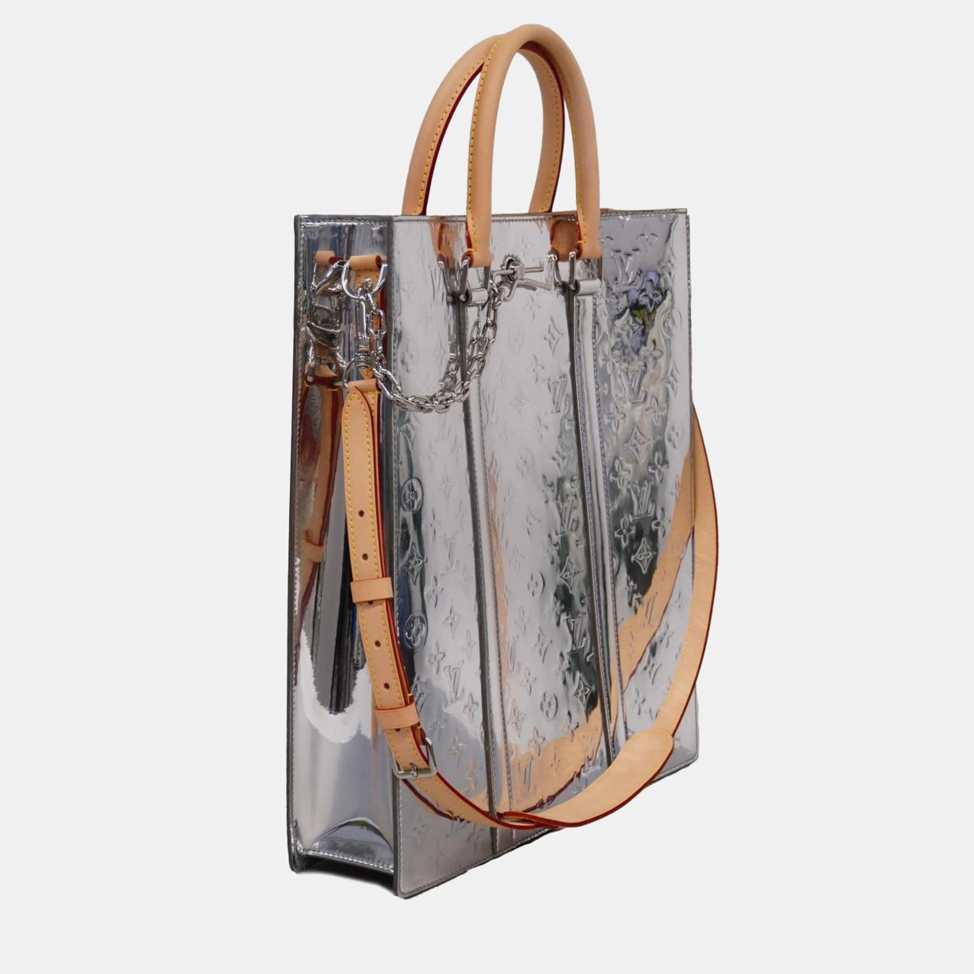 

Louis Vuitton Monogram Mirror Sac Plat Tote, Silver