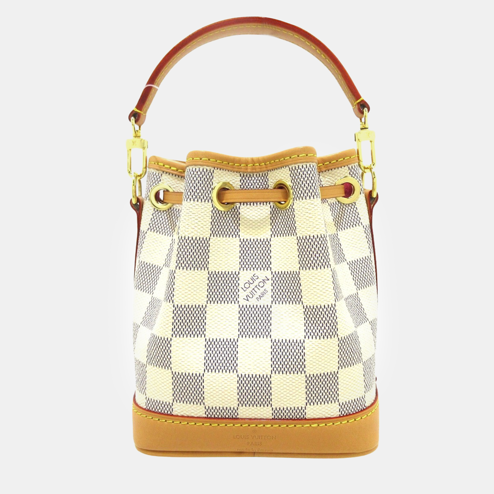 

Louis Vuitton Canvas Limited Edition Vivienne Damier Nano Noe NM Handbag, White