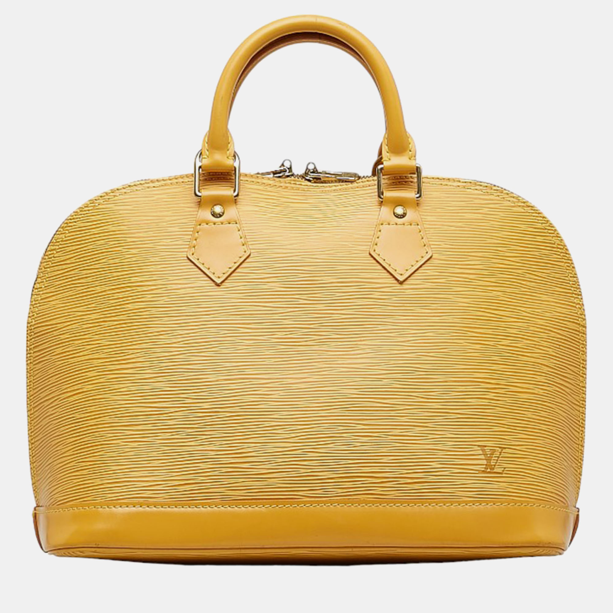 

Louis Vuitton Yellow Leather Epi Alma PM Satchels