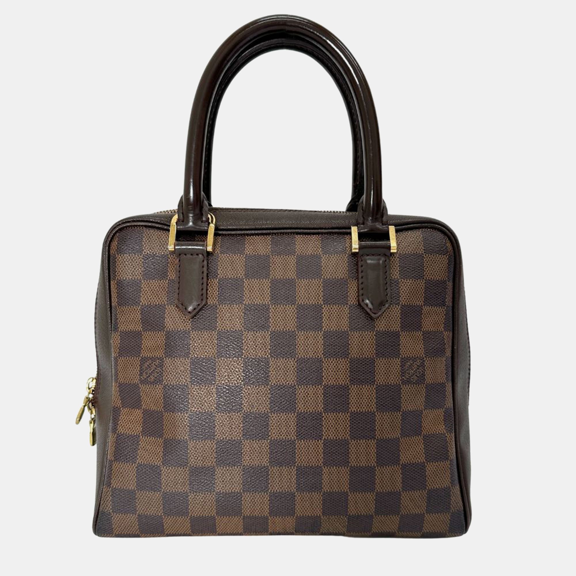 

Louis Vuitton Brown Canvas Damier Ebene Brera Satchels