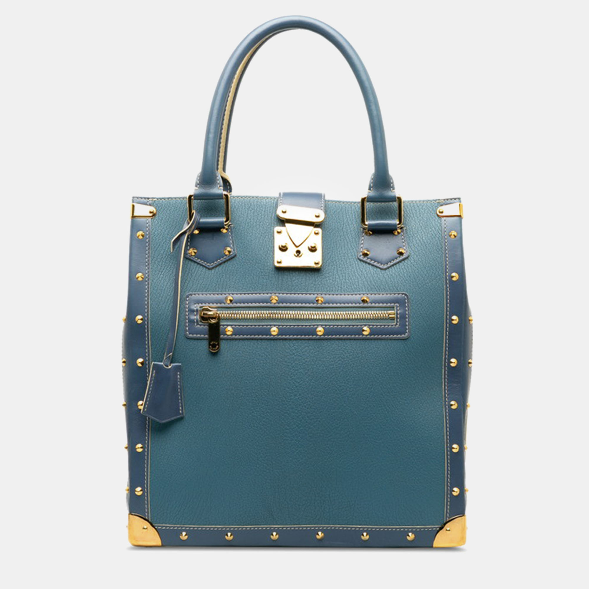 

Louis Vuitton Blue Leather Suhali Le Fabuleux Tote Bag