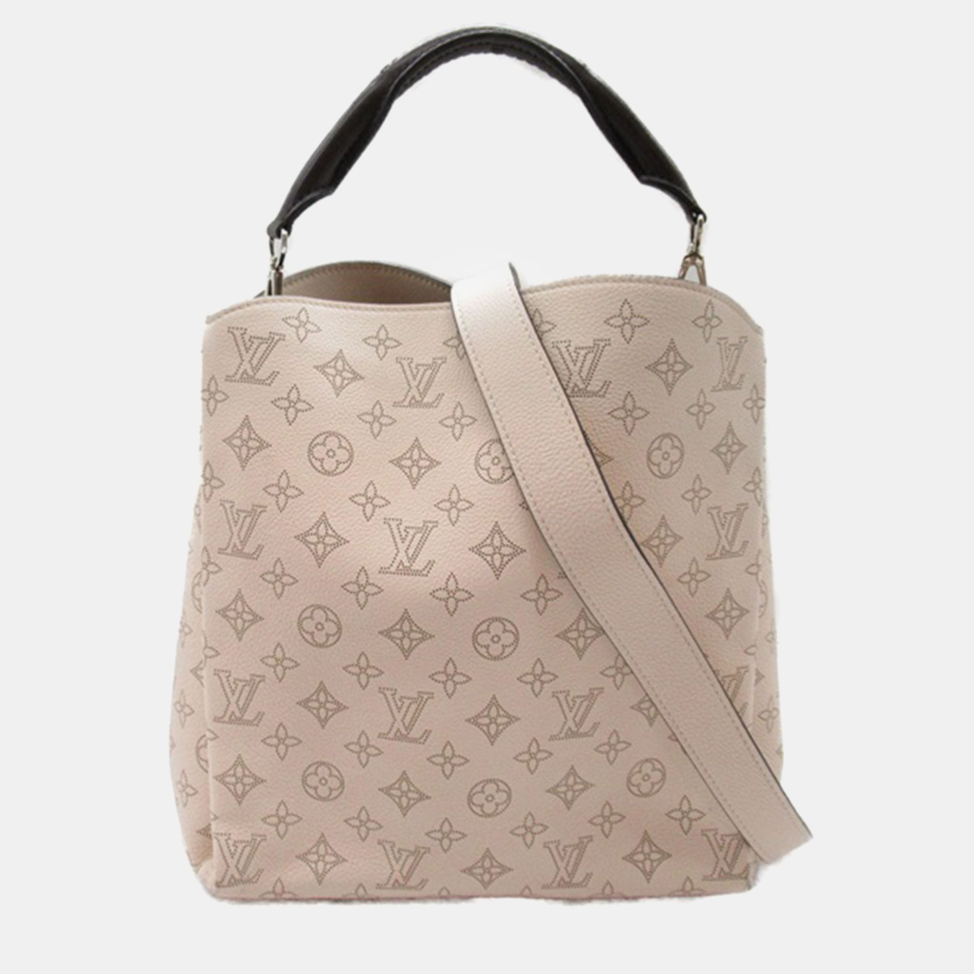 

Louis Vuitton Brown Leather Monogram Mahina Babylon PM