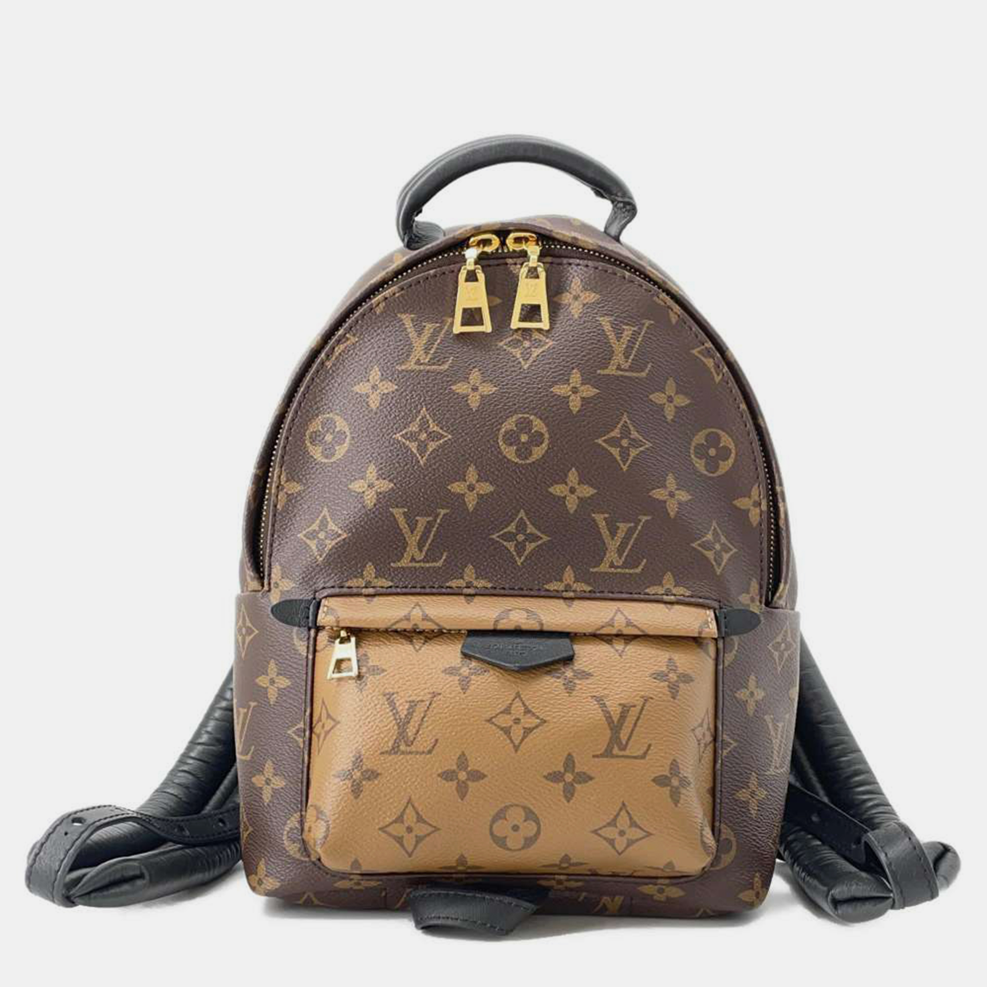 Pre-owned Louis Vuitton Coated Canvas Pm Palm Springs Backpacks In Brown