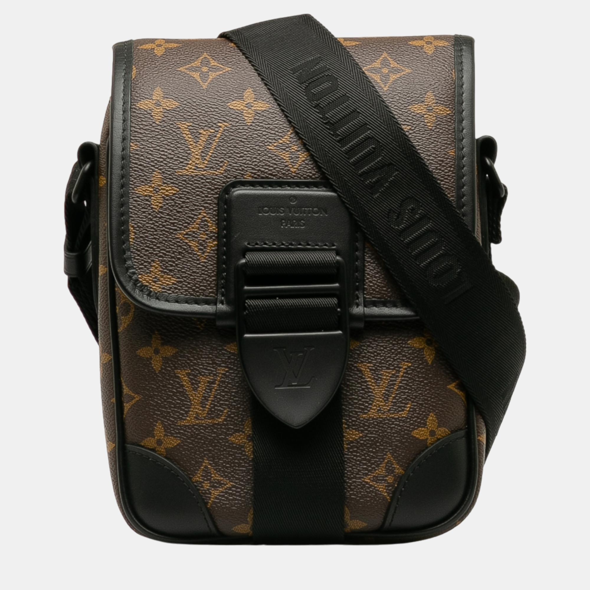 

Louis Vuitton Brown Monogram Macassar Archy Messenger PM