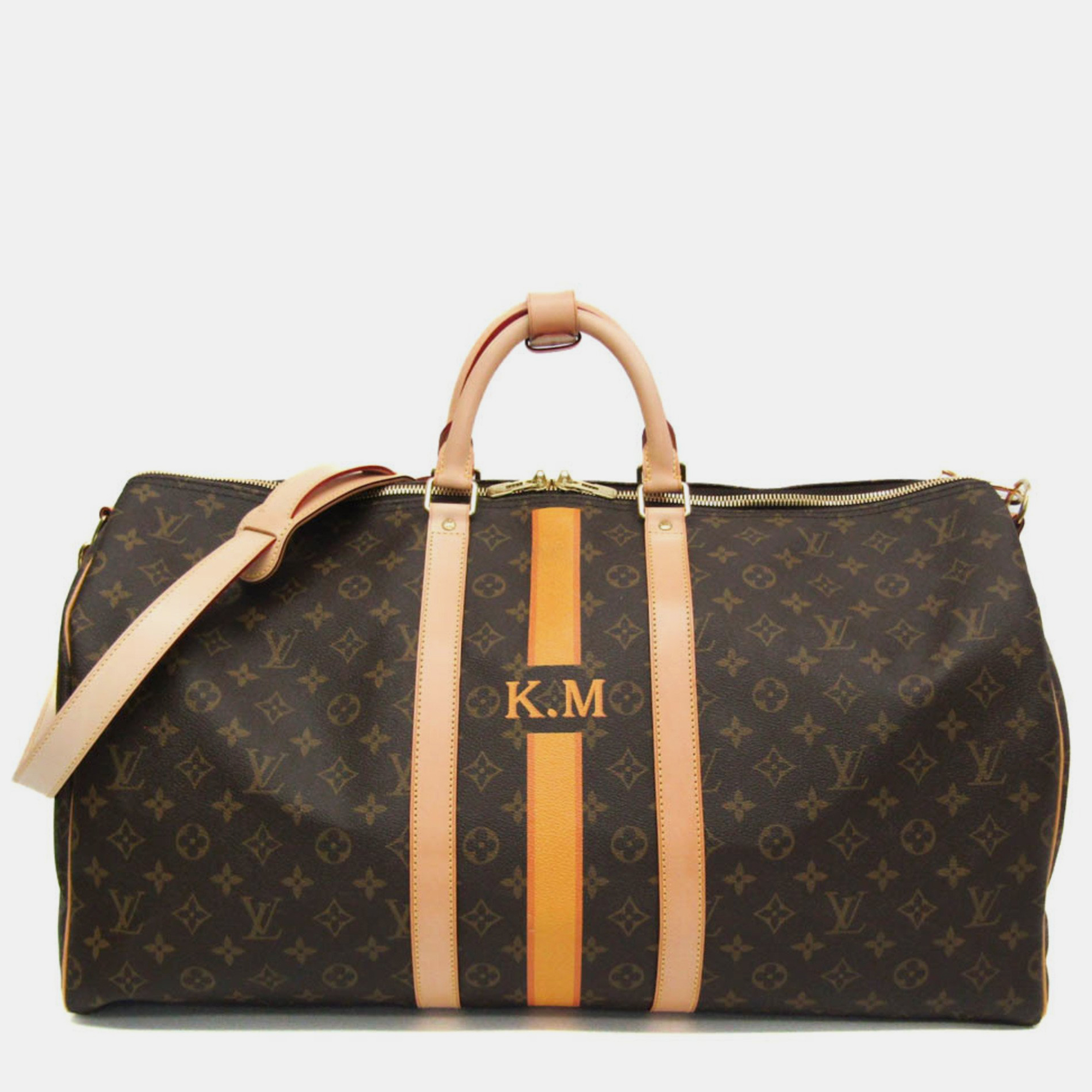 

Louis Vuitton Monogram LV Heritage Monogram Keepall Bandouliere 55 Duffel Bags, Brown