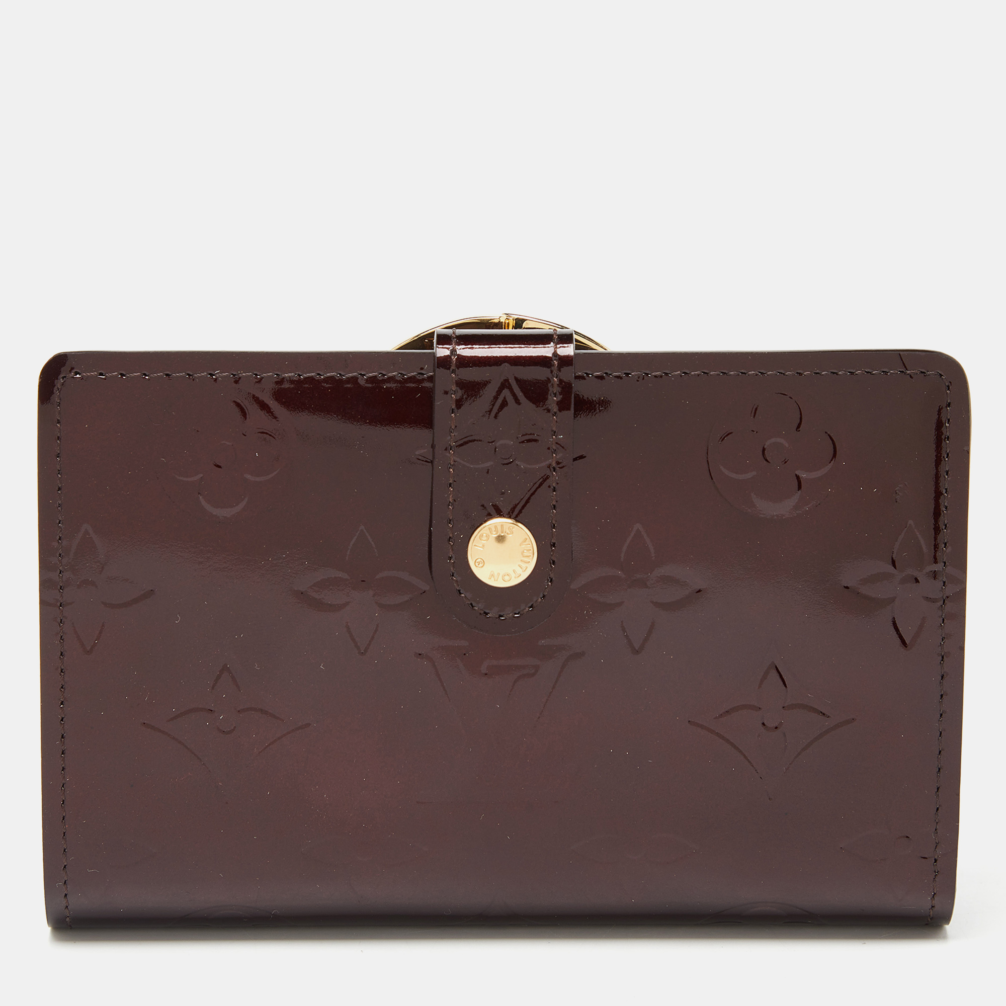 

Louis Vuitton Amarante Monogram Vernis Leather French Wallet, Burgundy