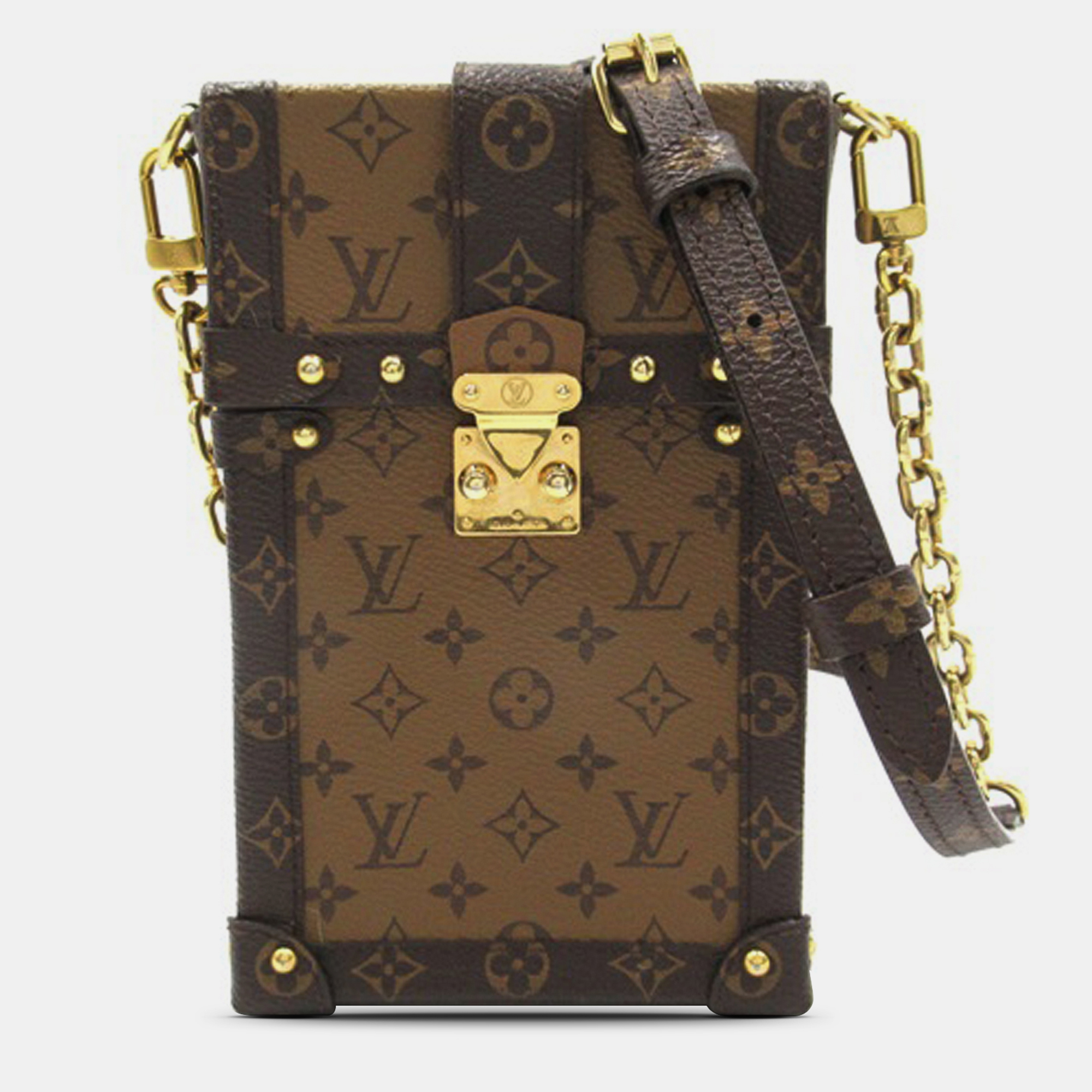 

Louis Vuitton Monogram Reverse Pochette Trunk Verticale, Brown